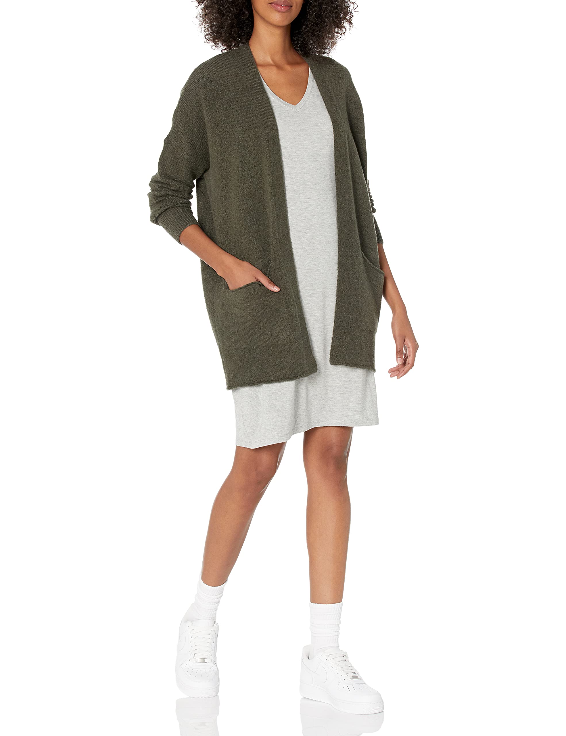 Amazon Brand - Daily Ritual Women's Cozy Boucle Coatigan Sweater