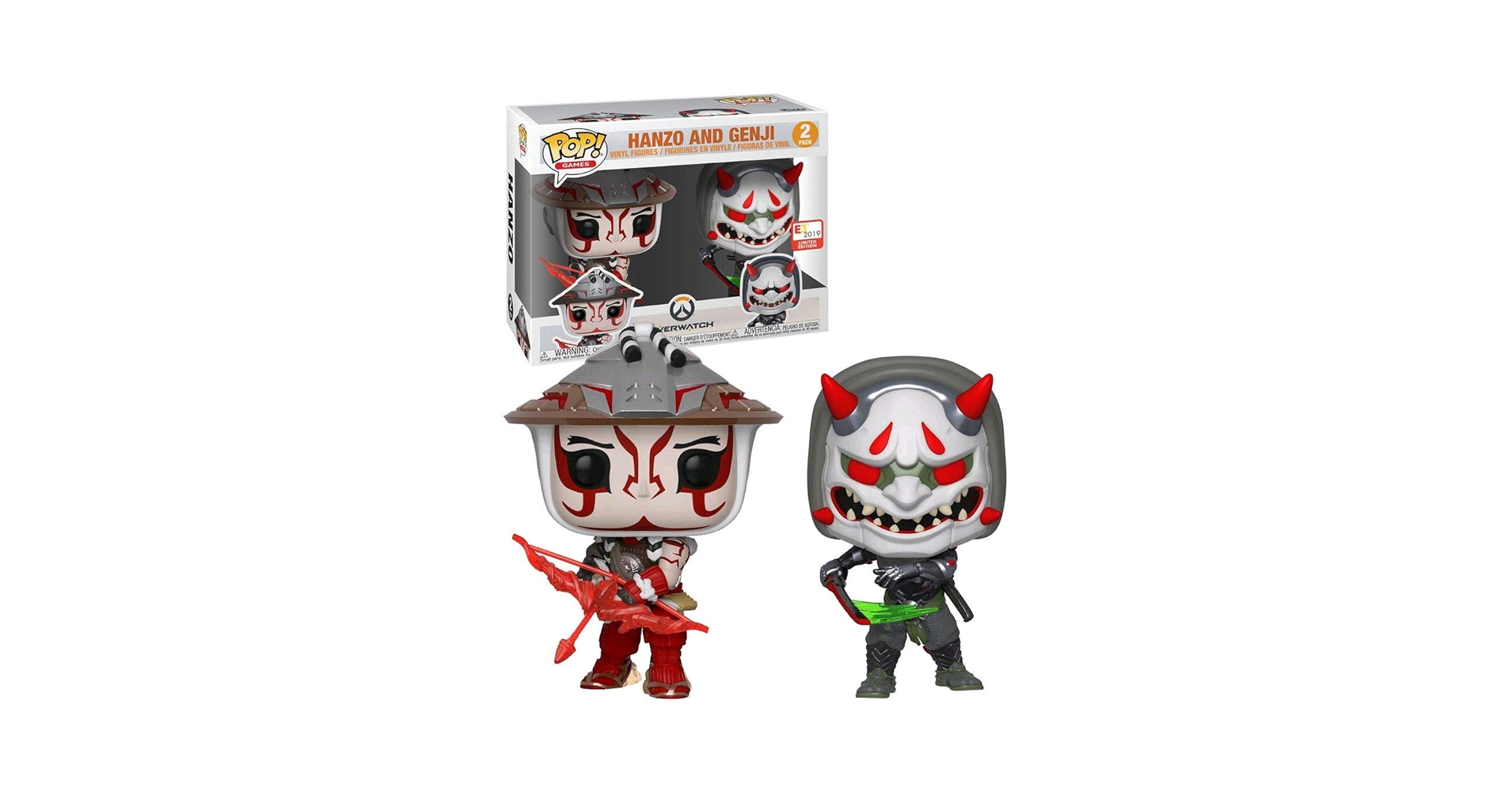 Funko POP! オーバーウォッチ ハンゾー ゲンジ 限定版 Amazon.com: Pop Funko Hanzo and Genji 2-Pack E3 2019 Limited