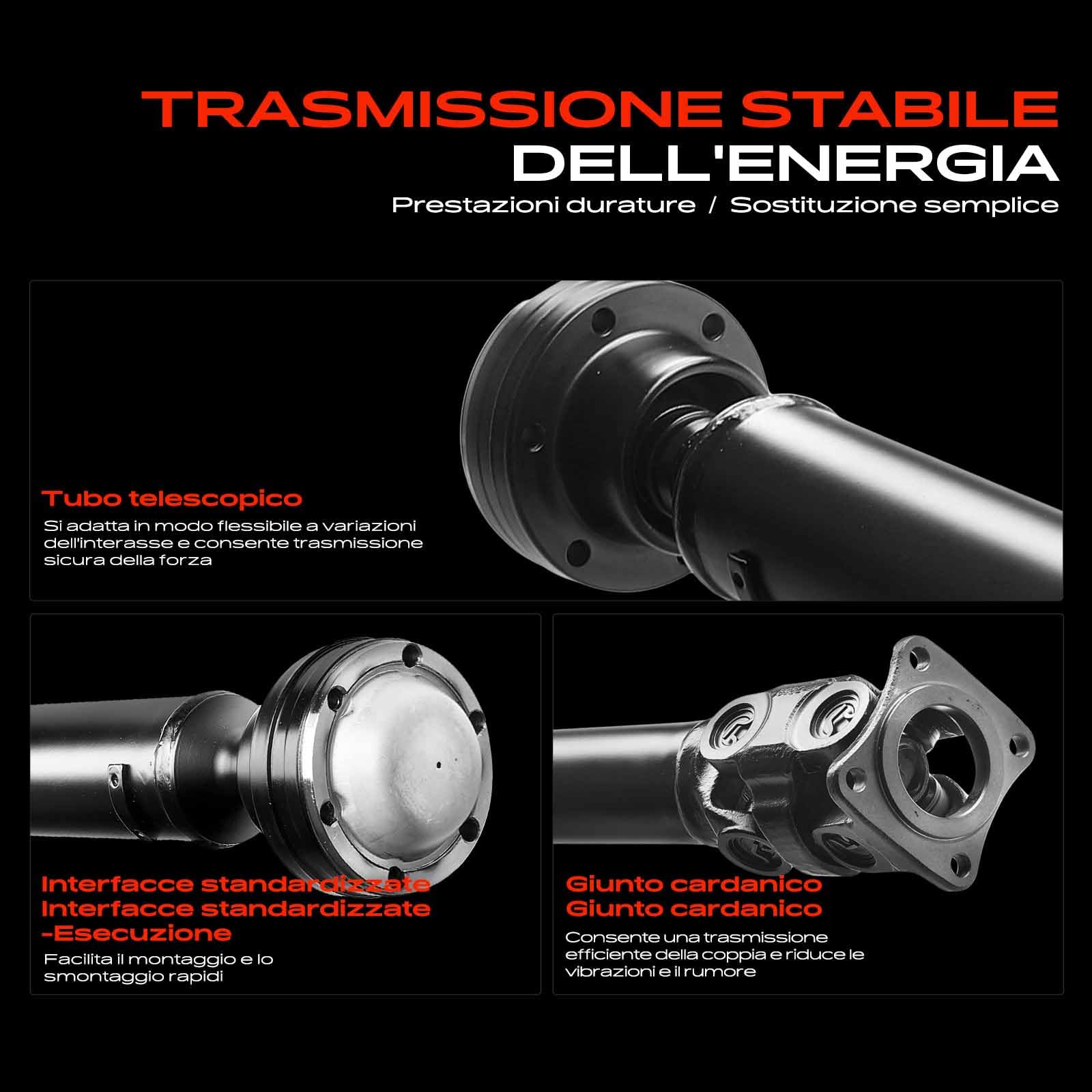 Frankberg Albero cardanico Albero Motore Anteriore Compatibile con Classe M W163 ML 55 AM.G ML 270 CDi ML 400 CDi ML 430 ML 500 1998-2005 Replace# 936-324,65-7002