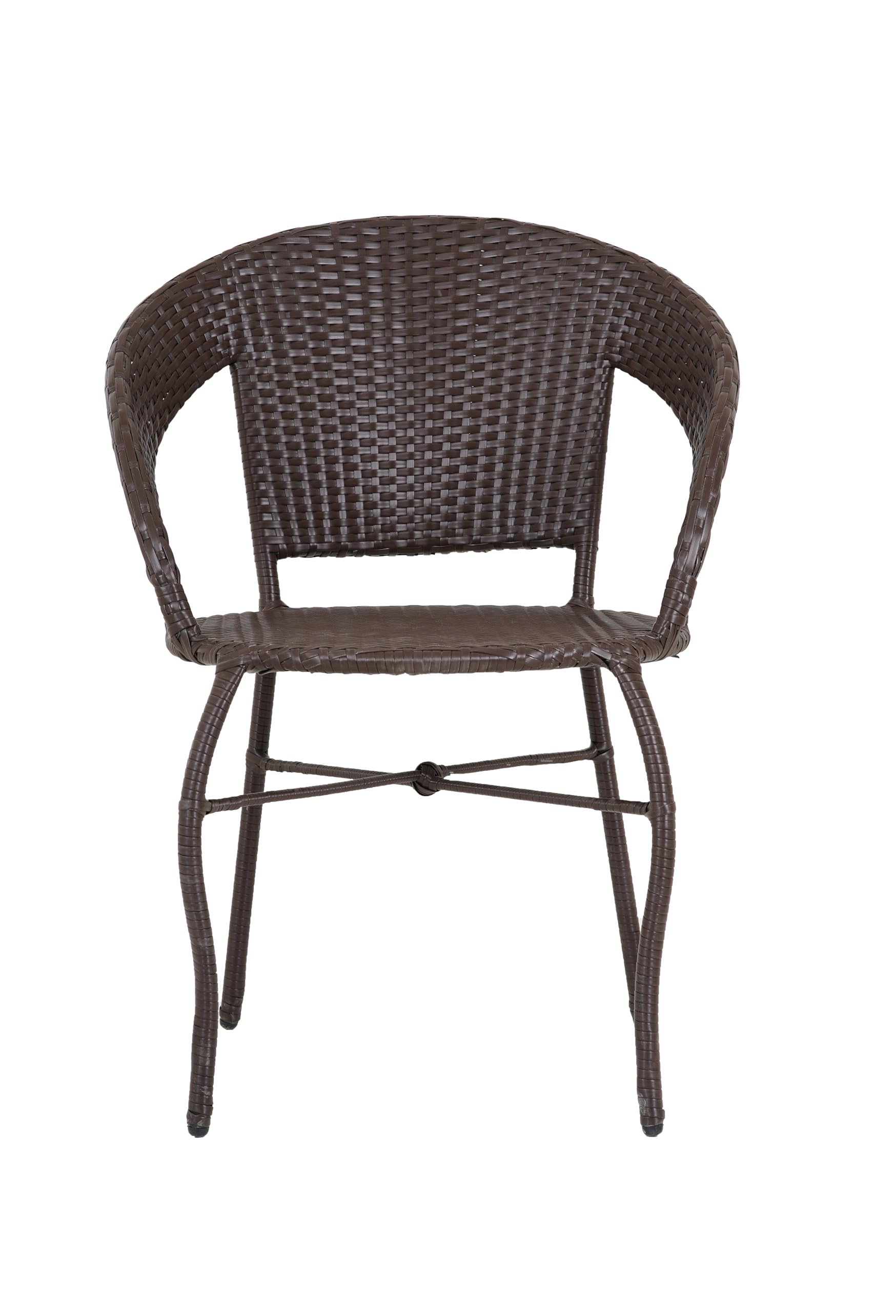 Garden Patio Seating Chair and Table Set Outdoor Garden Balcony Coffee Table Set Furniture (2 Chair 1 Table, Dark Brown), Rattan & Wicker (D12 Brown (2+1 Set))-image-36