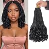 10 Inch 9 Packs French Curl Pre Looped Goddess Box Braids Crochet Hair for Women 1B#
