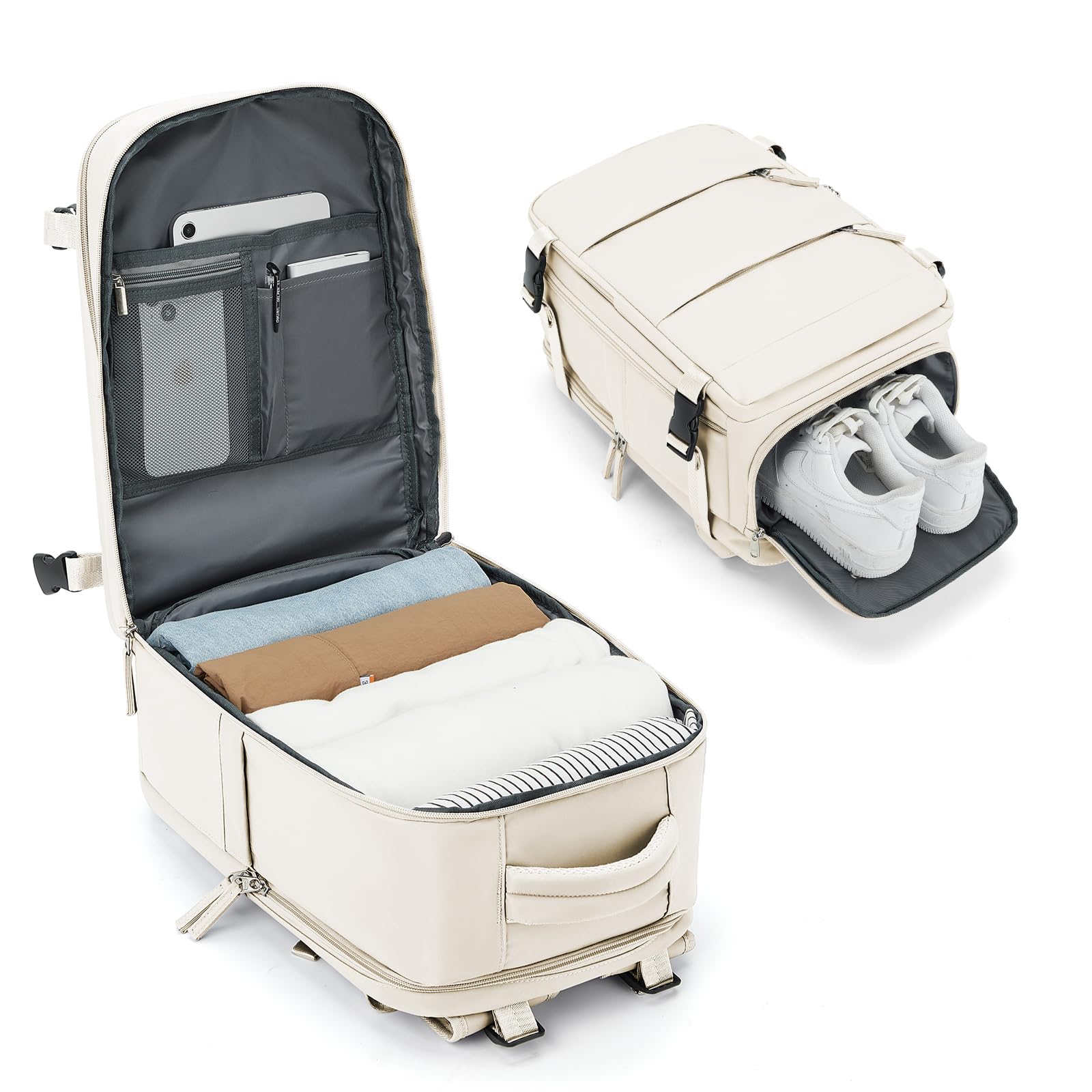BJLFS Borse da Cabina per Ryanair 40x20x25 Bagaglio a Mano Zaino da viaggio aere,Zaino Easyjet 45x36x20,Zaino Casual per laptop da 14 pollici per scuola