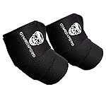 Gymreapers Weightlifting Elbow Wraps (1 Pair) - Flexible 40\'\' Elbow Compression Strap & Joint Support Brace - For Bench Press, Powerlifting, and Pressing (Black)