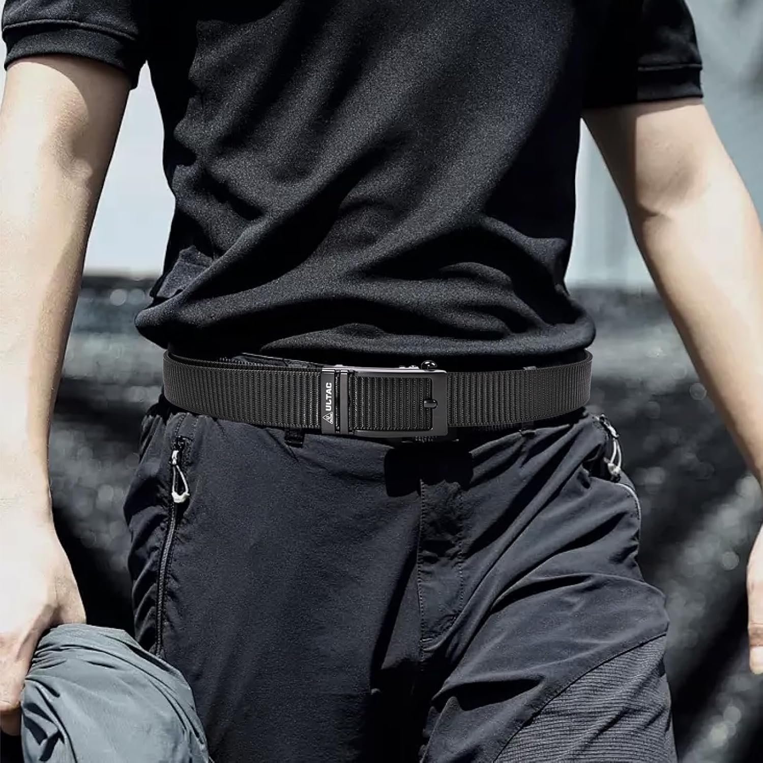 Concealed Carry Belt for Men,Ratchet Tactical Gun Belt-Nylon EDC CCW Work Belt with Automatic Slide Buckle - Image 6