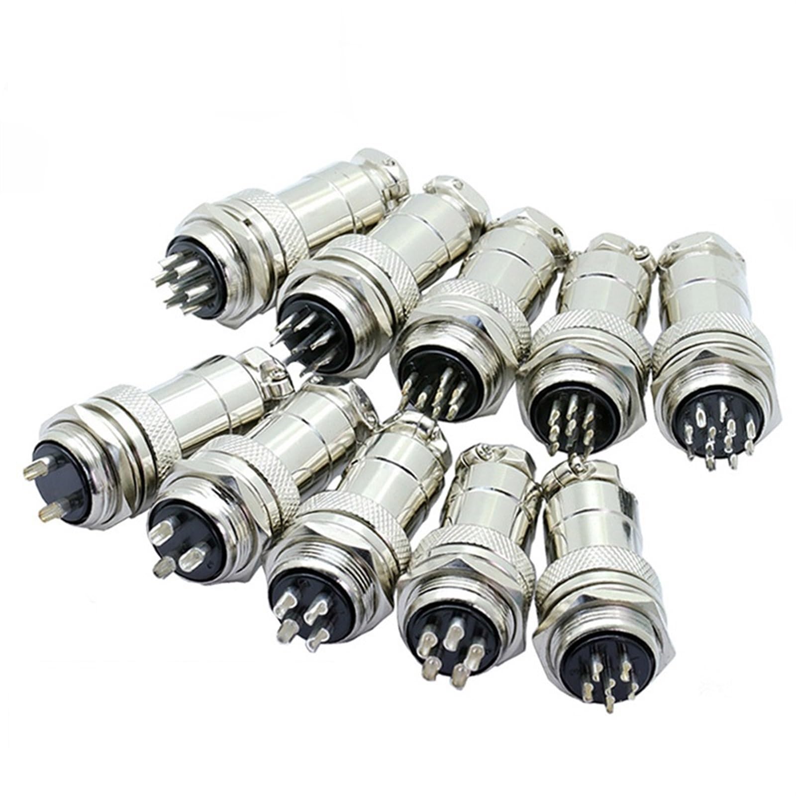 Conector de aviación GX20 de 9 pin con fijación roscada para una transmisión de señal estable