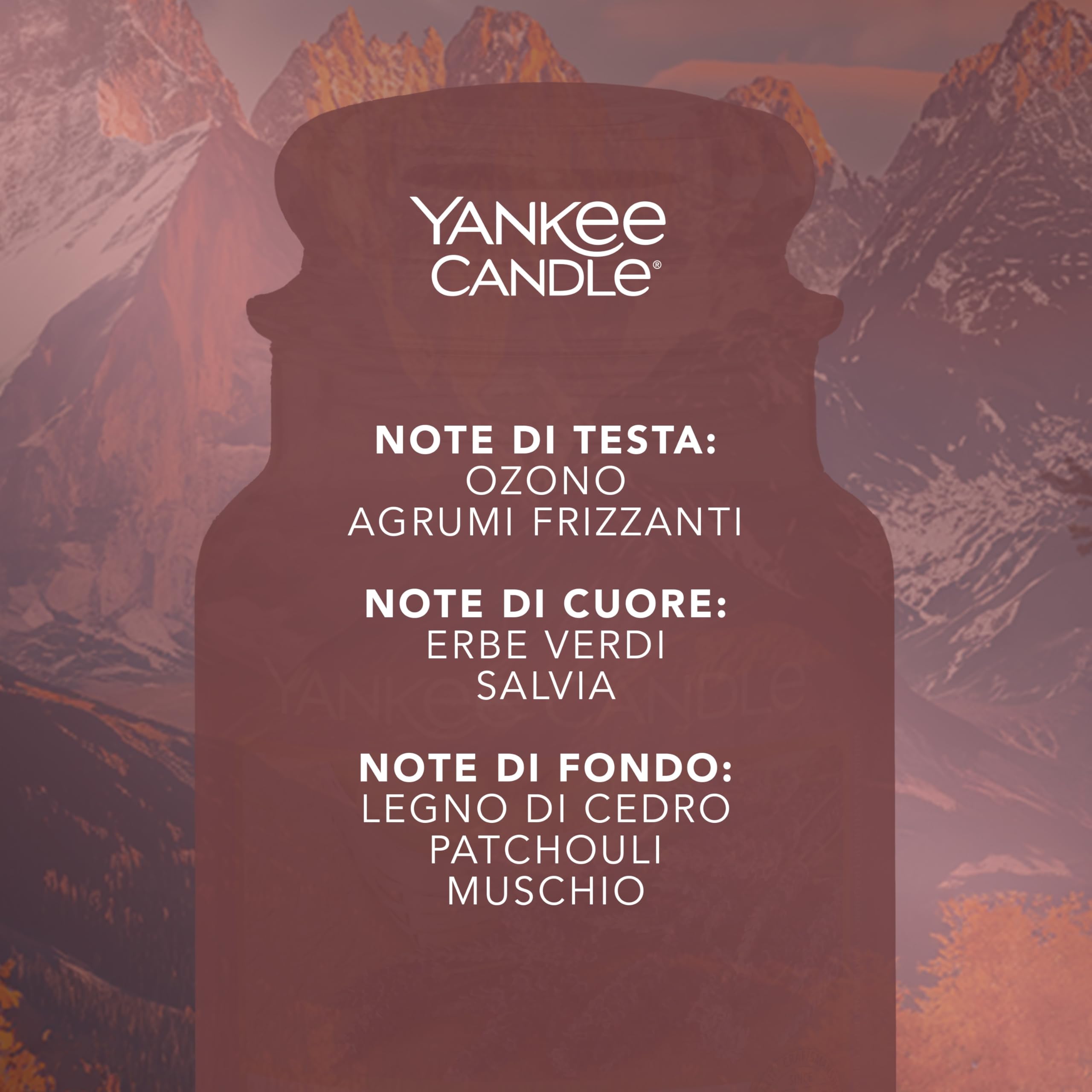Yankee Candle Candela profumata in giara grande, Mountain Lodge, Durata Fino a 150 Ore, Regali ottimi per le donne