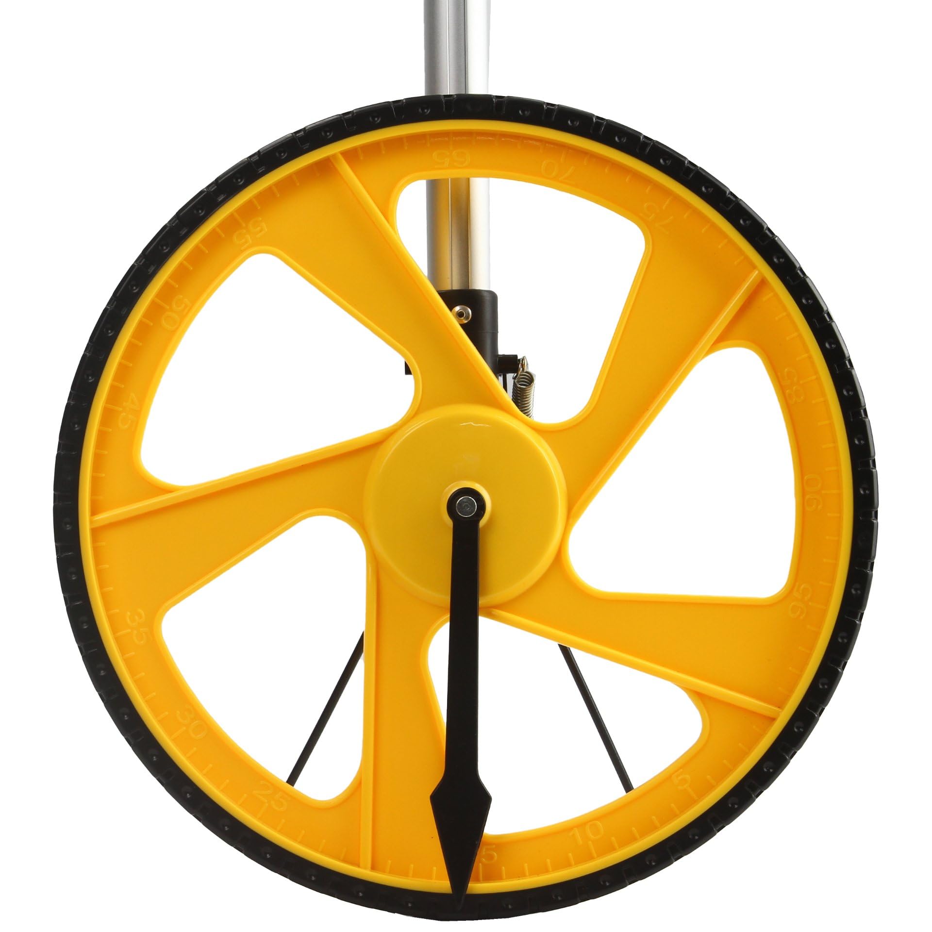 Odomètre avec roue de mesure | 10 km | longueur réglable | en millimètres ou pieds | avec base/support métallique