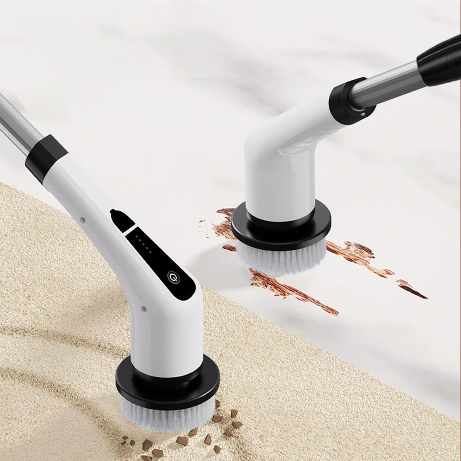 Cepillo eléctrico Limpiador 2500 mAh Recargable Limpiador Inalámbrico con | 2 velocidades ajustables de cepillo de limpieza Parrilla, Juntas, Fregadero