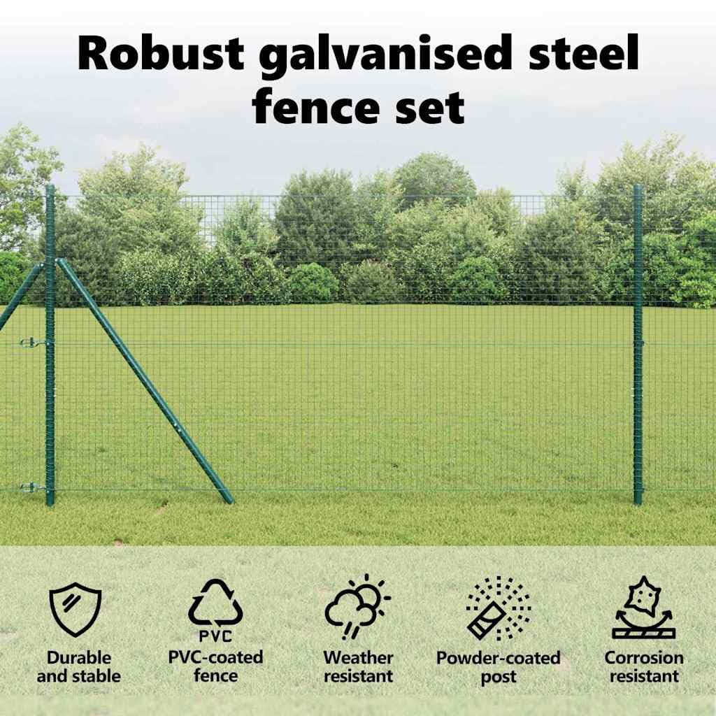 vidaXL Ogrodzenie z spawanej siatki do mocowania w ziemi 25 x 1,2 m