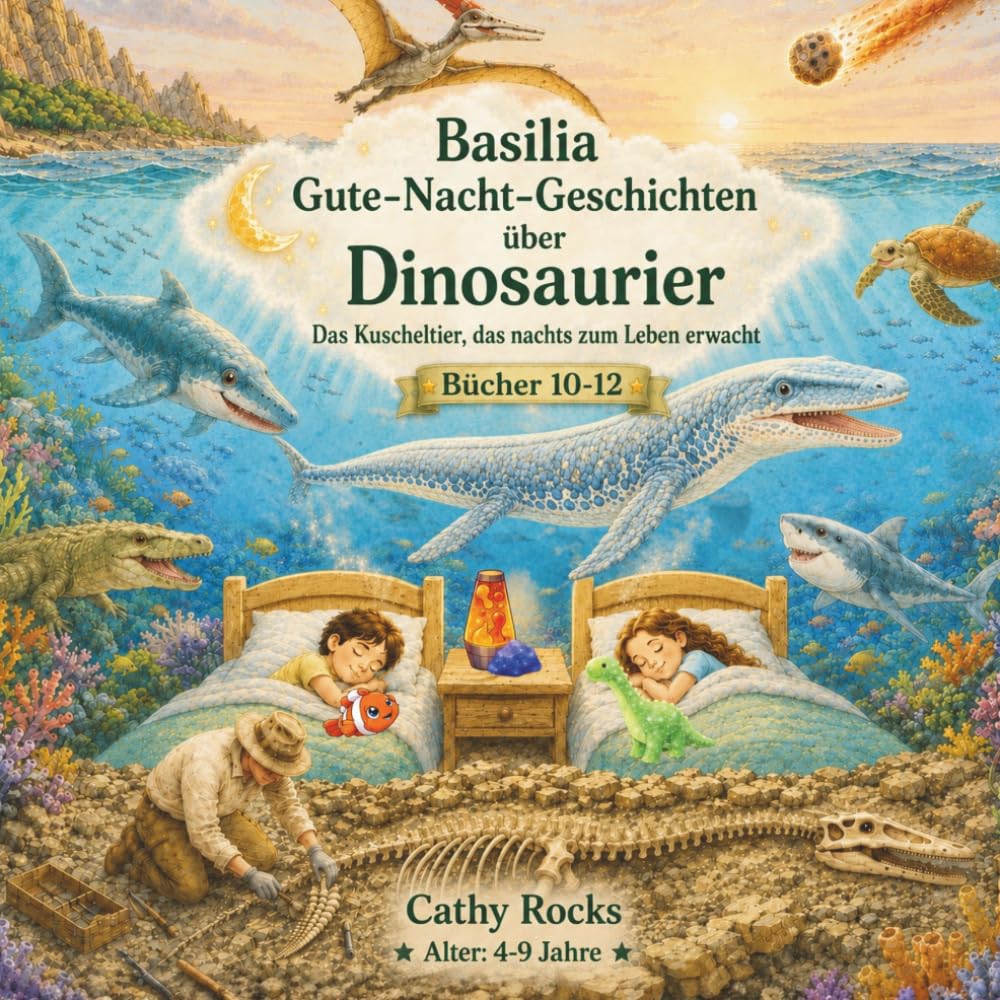 Basilia - Gute-Nacht-Geschichten über Dinosaurier: Sammelband 4: Bücher 10-12