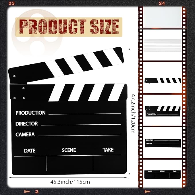 Claqueta de película grande plástico 47.2x45.3 pulg miniatura 3