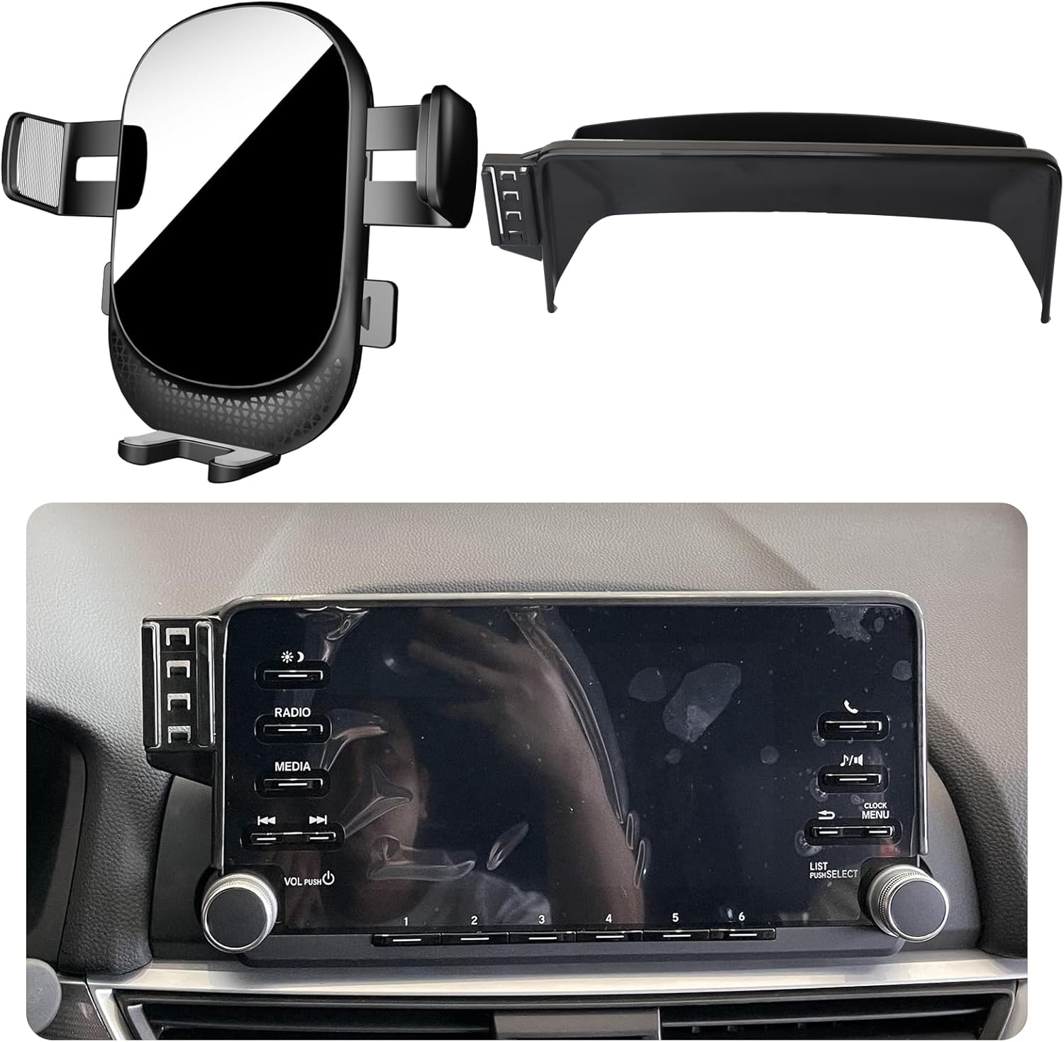 Car Phone Holder for Honda Accord Auto Accessories [Only for 2018-2022 Accord] [Auto Lock Hands Free Cell Phone Mount Car fits for iPhone & All Smartphones] For 2018-2022 Accord 7/8" Screen