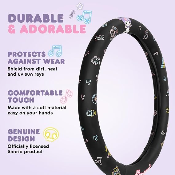 Kuromi Car Accessories Full Set Official Sanrio Products for Women