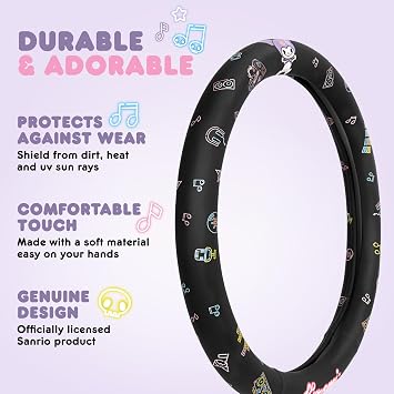Kuromi Car Accessories Full Set Official Sanrio Products for Women