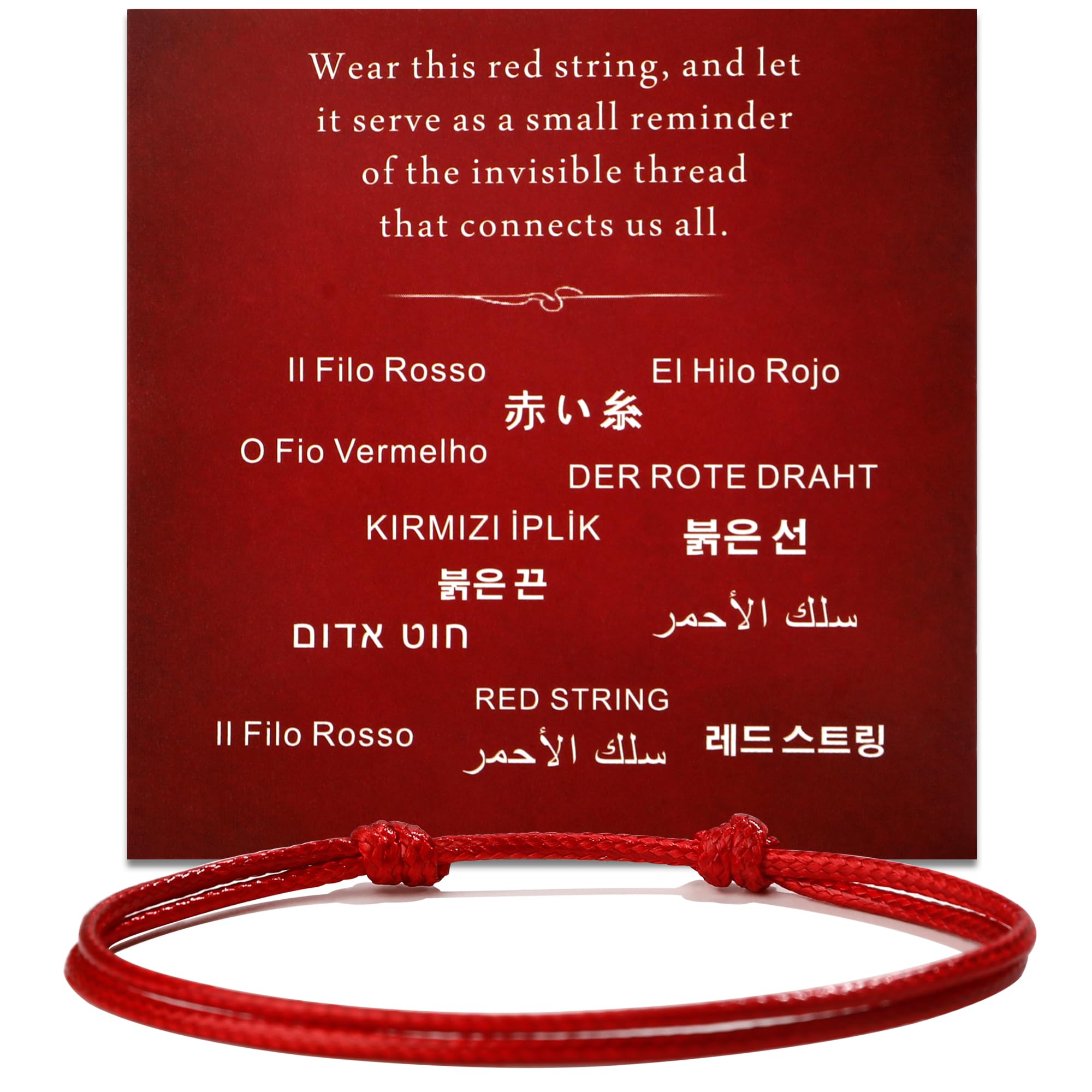 DEWEN Red String Bracelet, Adjustable Red Cord Bracelet for Men and Women