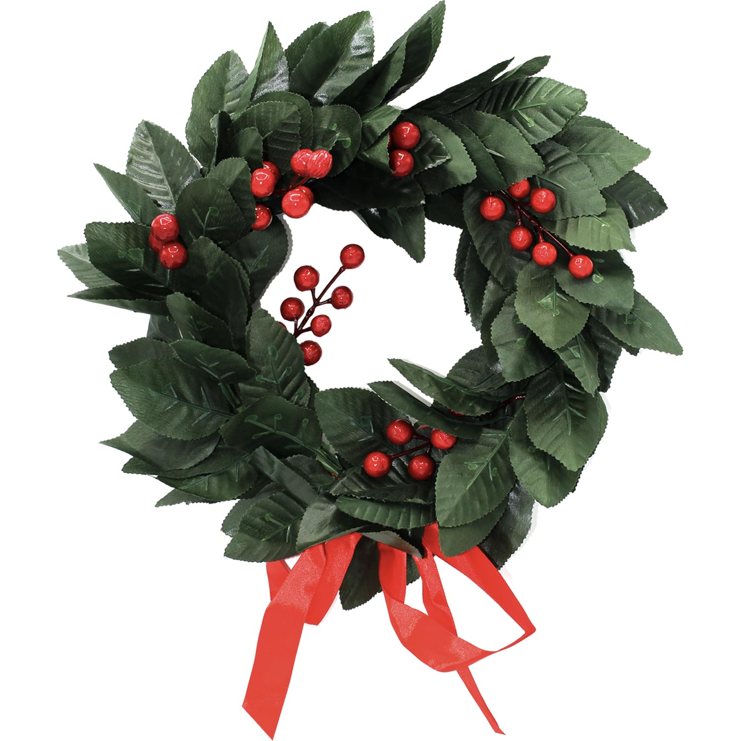 Corona de laurel de graduación de plástico para hombre y mujer con lazo rojo y baya falsa para fiesta accesorios (corona-B)