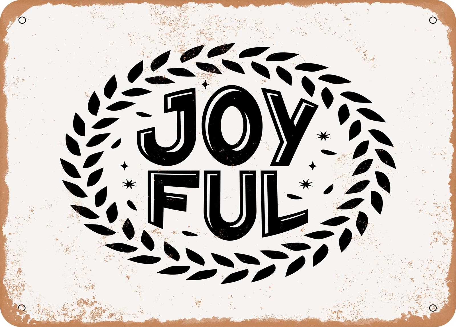 Metal Sign - Joy Ful - 3 - Vintage Look Sign home decor