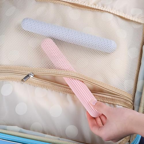 Miniatura 6 de X-SHIYUN 2 fundas para cepillos de dientes de viaje, recipientes para cepillos de dientes, soporte portátil impermeable para cepillos de dientes