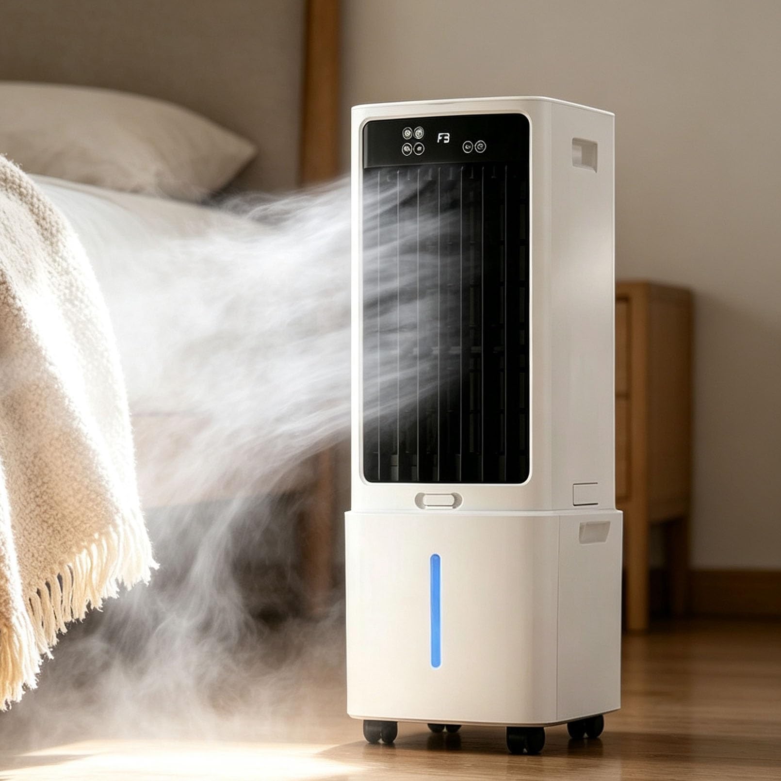 Lsoiup One Color Portable Evaporative Air Cooler 12L, Remote, Timer, Oscillating, Quiet