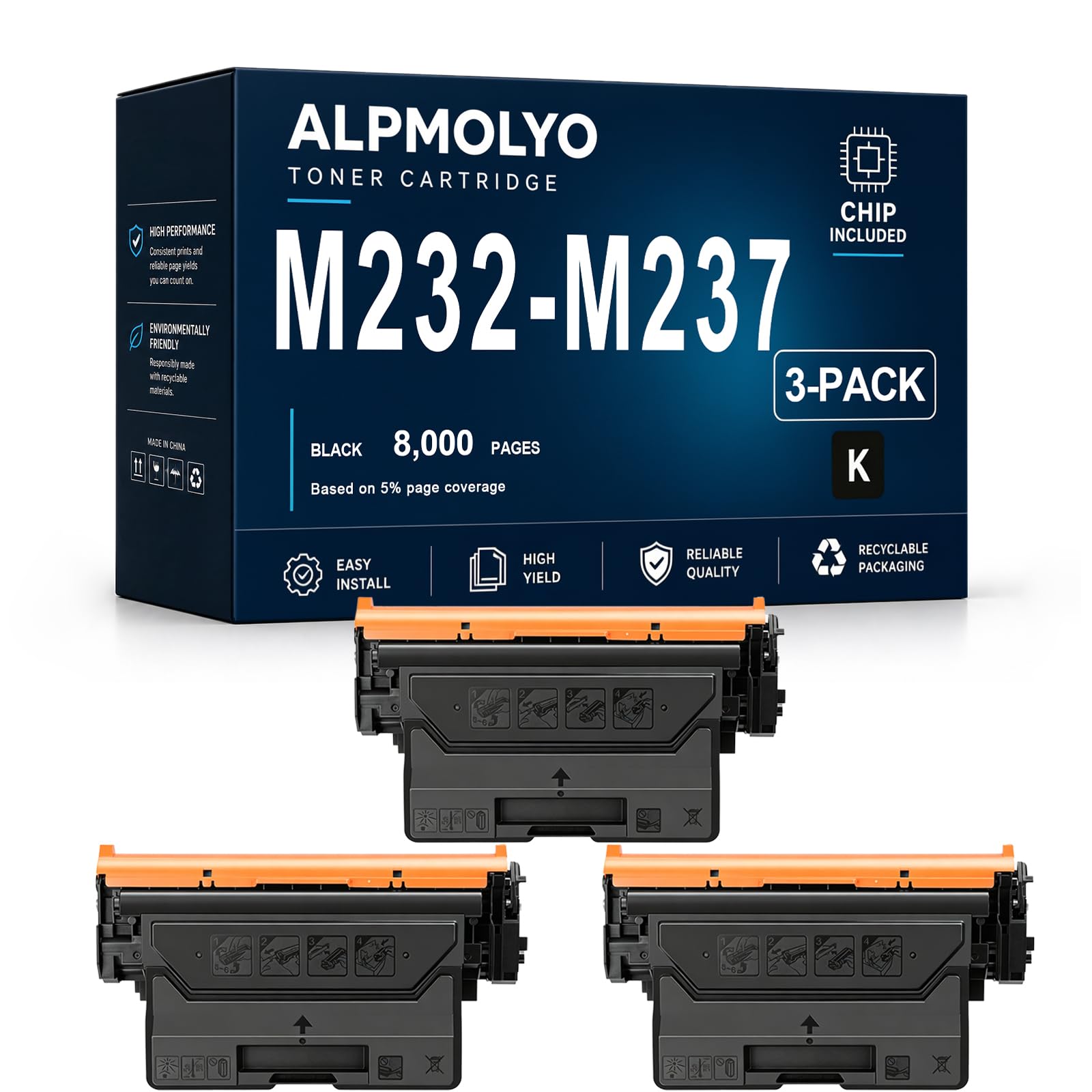 M232-M237 Sostituzione della cartuccia di toner ad alta resa per M232-M237, compatibile con HP LaserJet MFP M232-M237, con chip