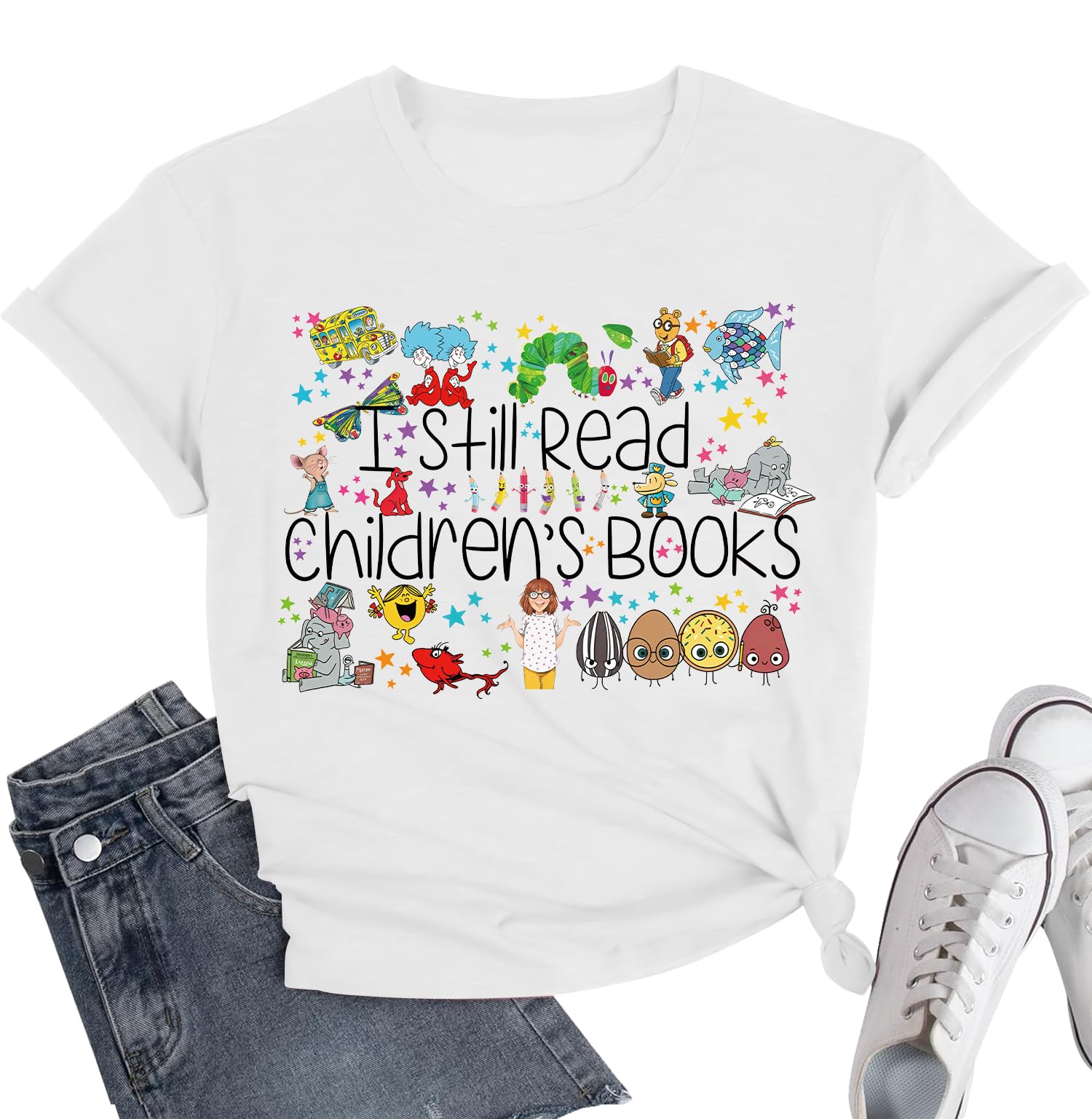 Cat Shirts for Women Butterfly Graphic Tops Dandelion T Shirt Womens Vacation T-Shirt Nature Lover Tee