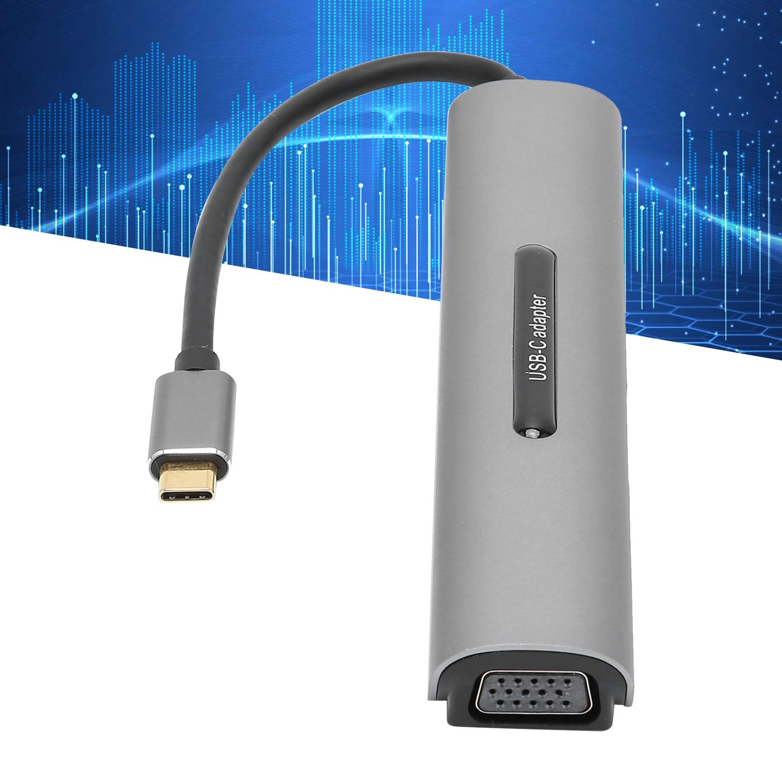 Stacja Dokująca Type-C 9 w 1 z Wyjściami 4K i VGA, do