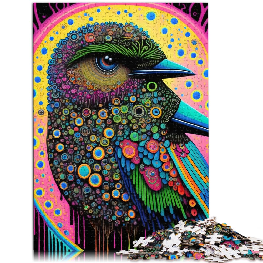 Jigsaw Puzzle for Adults colorful animals 1000 Piece Jigsaw Puzzles Wooden Puzzles for Adults & Kids Age 12 Years Up Brain Teaser Game Size: 50x75cm