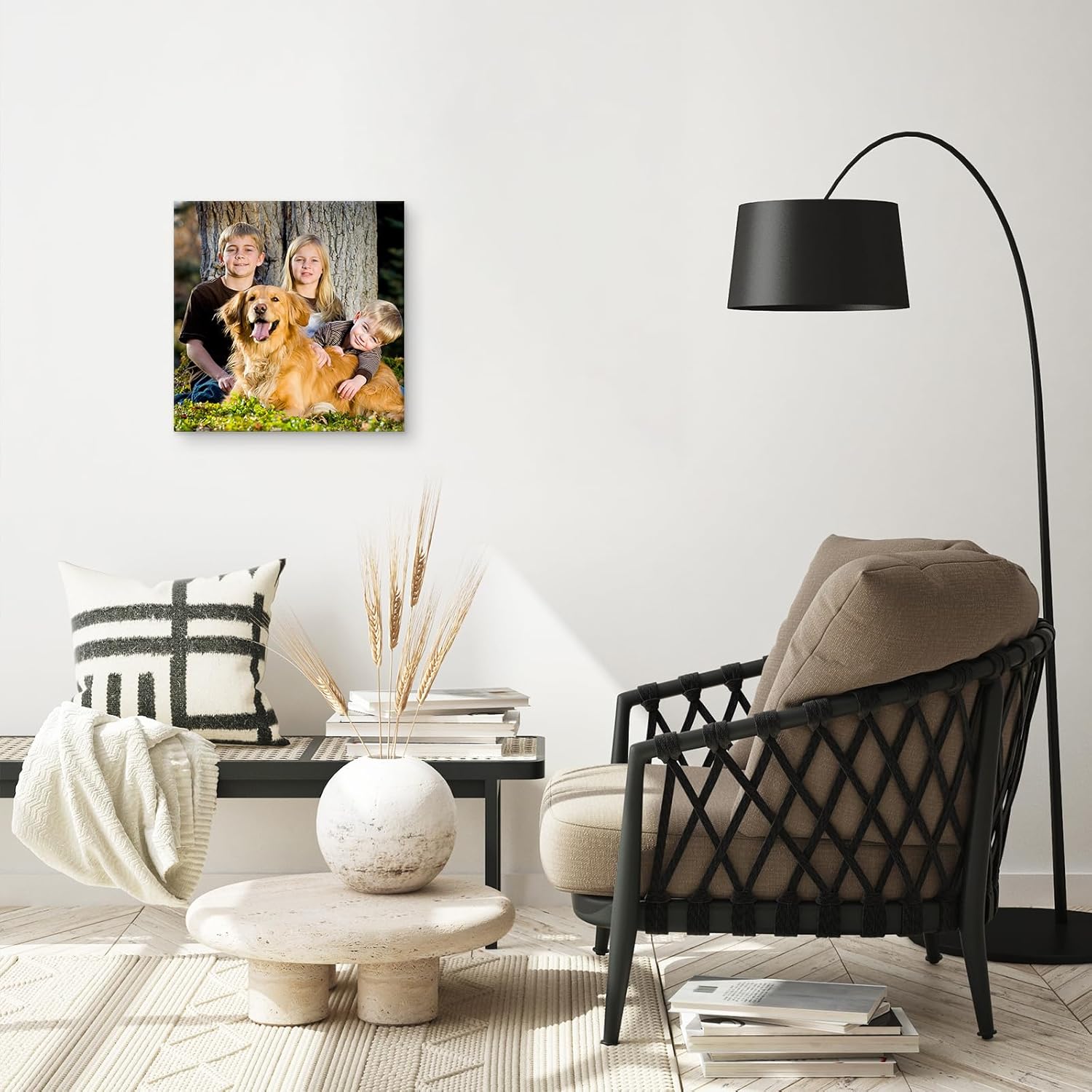 YYYYHPP Canvas Prints with Your Photos, Personalized Photo to Canvas Wall Art,Canvas Printing for Wedding, Family, Baby, Pets, Home Office Decor, Wrapped Frame 24"x24"