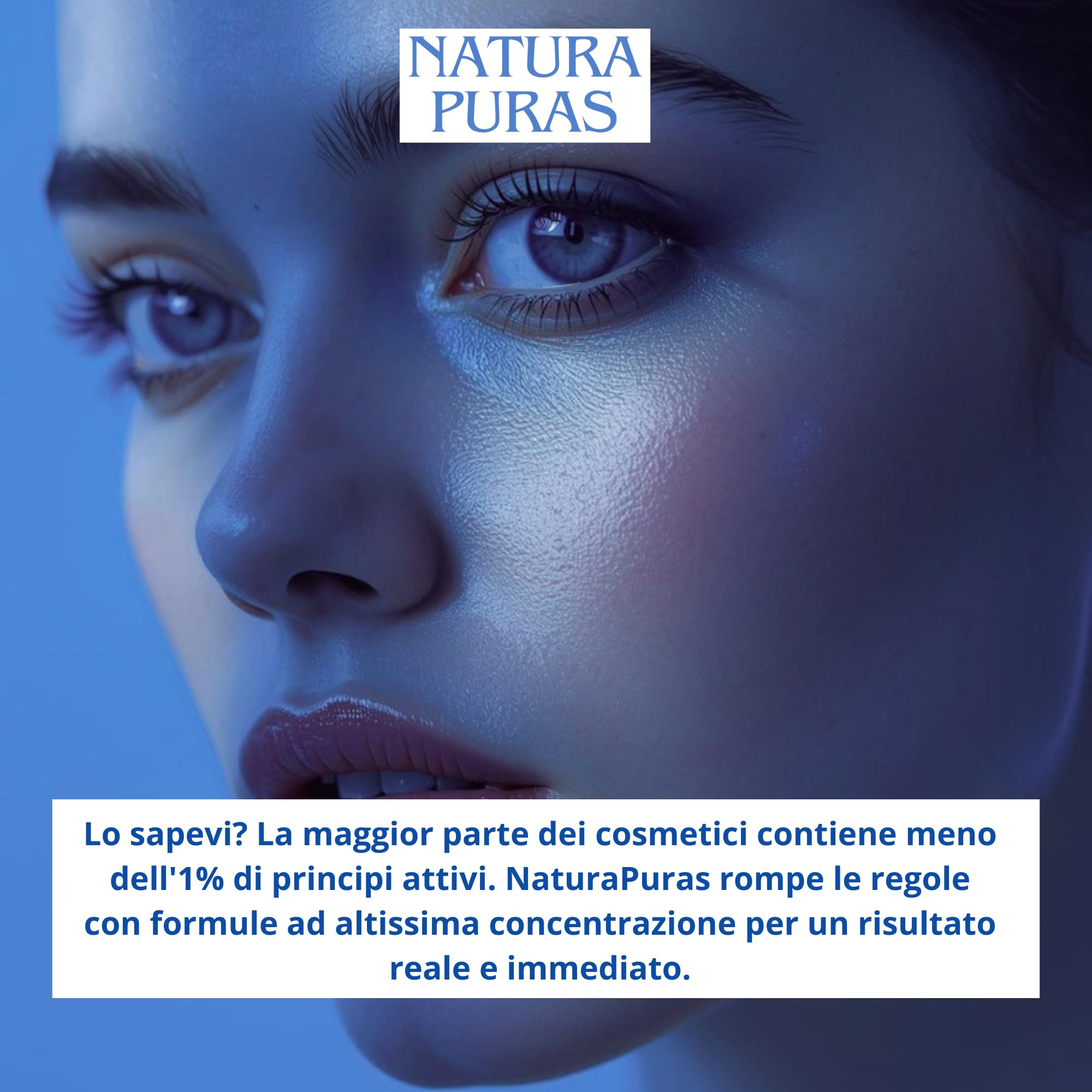 Crema Viso Antirughe Effetto Filler e Lifting, 50ml NaturaPuras | Triplo Acido Ialuronico Multipeso, Acmella Oleracea e Caffeina, Rimpolpante, Per Pelle Matura Over 40 e Over 50
