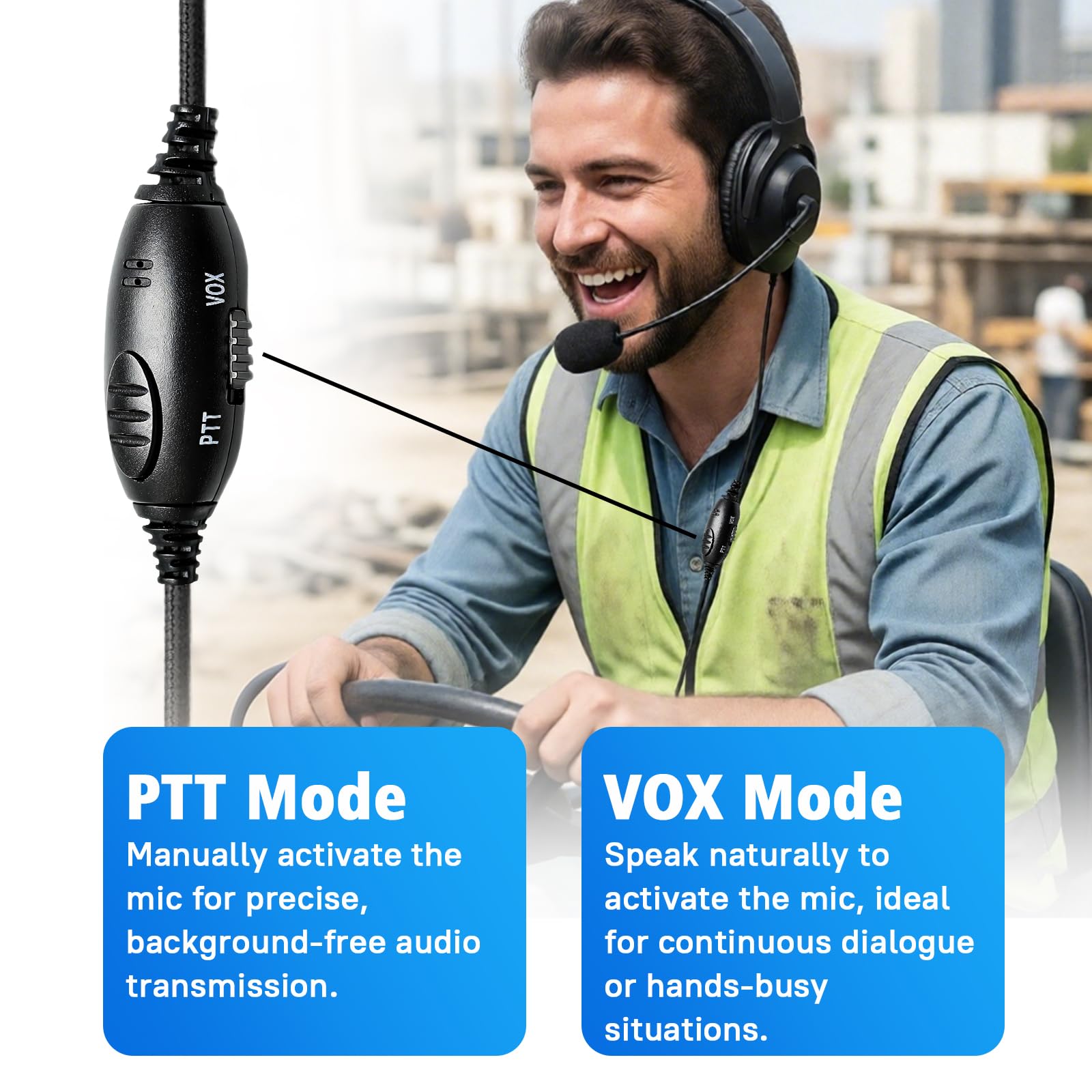 Ochrona słuchu słuchawki redukujące hałas nauszniki z PTT i mikrofonem do Walkie Talkie (m1)