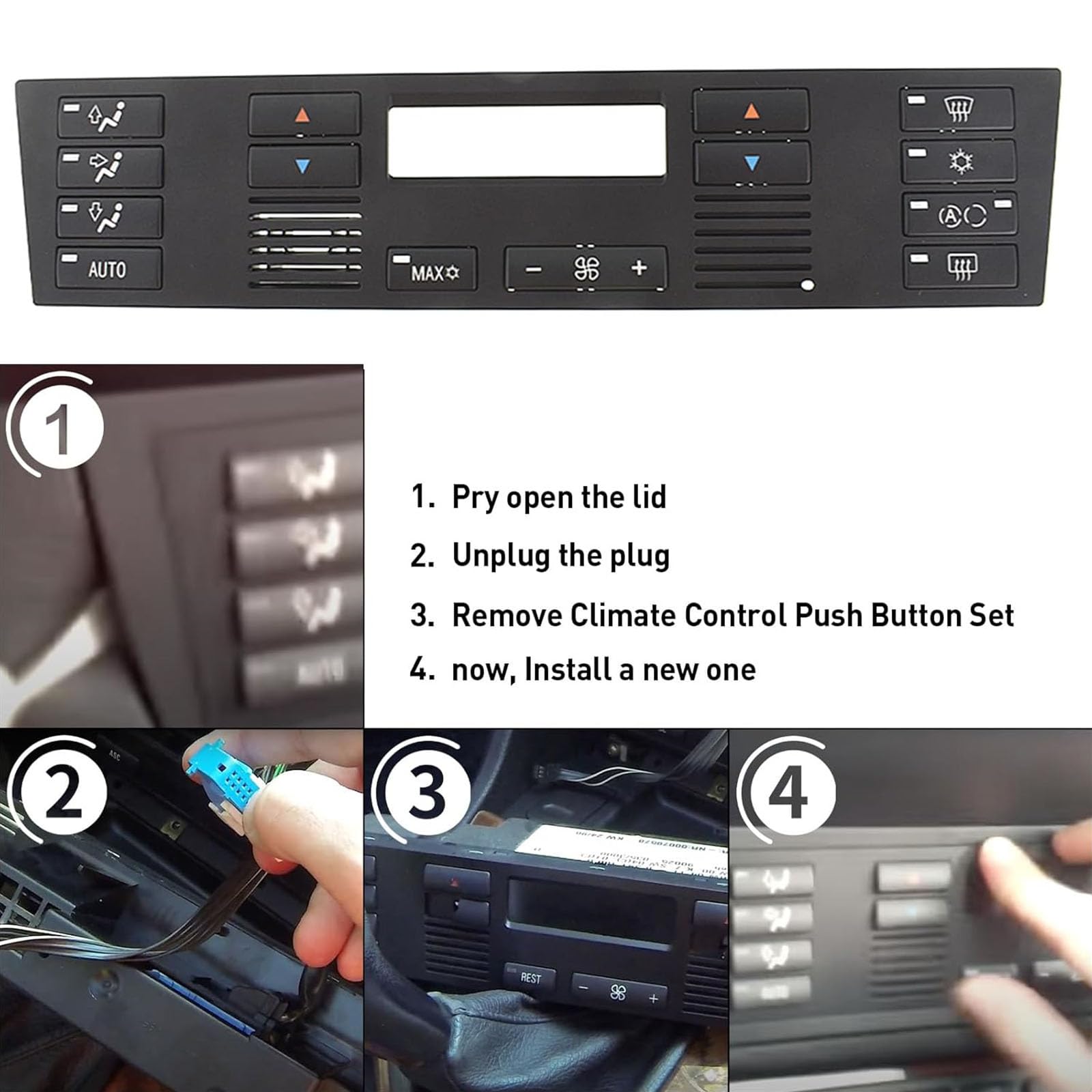 Módulo de aire acondicionado de alta calidad de respuesta rápida para vehículos E53 E39 64118375645 64116915812 64116924315 Control digital de temperatura