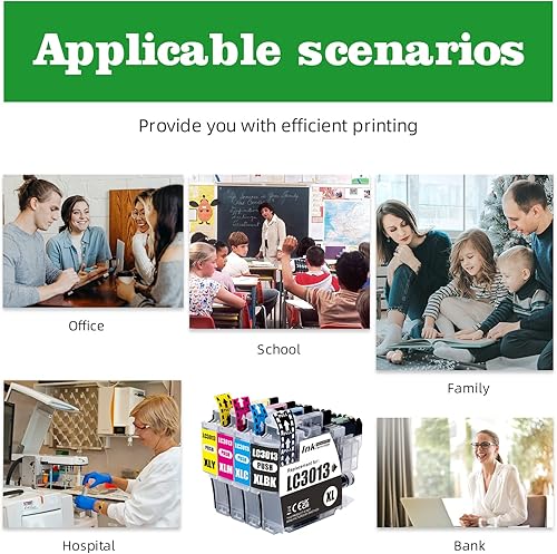 Miniatura 6 de GREENARK Cartucho de tinta de repuesto compatible para impresora Brother LC3013 LC-3013 XL de alto rendimiento para impresora Brother MFC-J491DW,