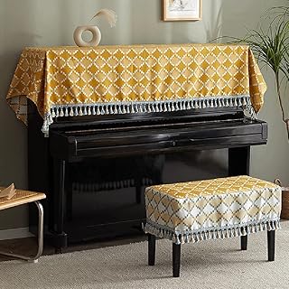 Piano cover,Piano Cover Cloth,dust Cover,Piano Protective Cover Piano Cover Upright Top Cover Chair Cover Dust-proof Cover, Ultra-thick Piano Cover (Piano cover 200 * 90cm) ( Color : Piano cover+singl