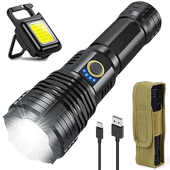 Amazon.co.jp: 超高輝度 懐中電灯 led 強力 軍用 最強 USB 充電