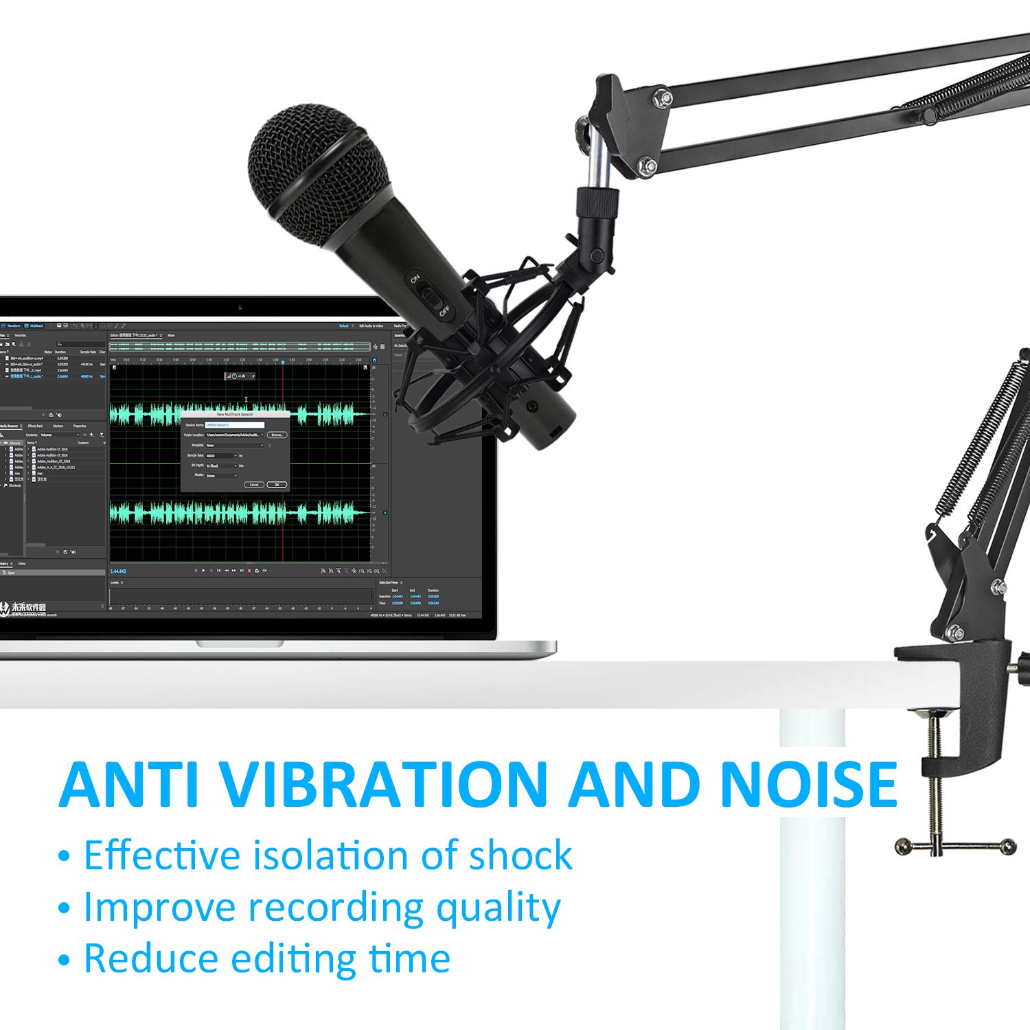 Amazon | SUNMON マイクショックマウントホルダー 直径28mm-31mm