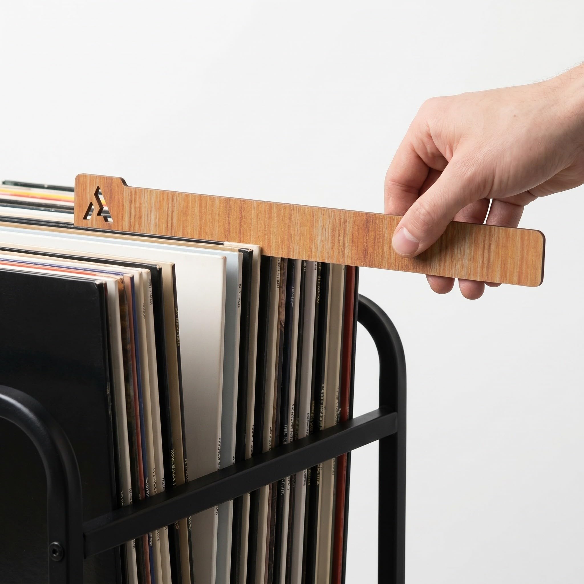 Zerodeko Set di 2 divisori in legno AZ per biblioteca, divisori in legno per album AZ, per scaffali di dischi in vinile, cartelli per la separazione di riviste per scuola e casa