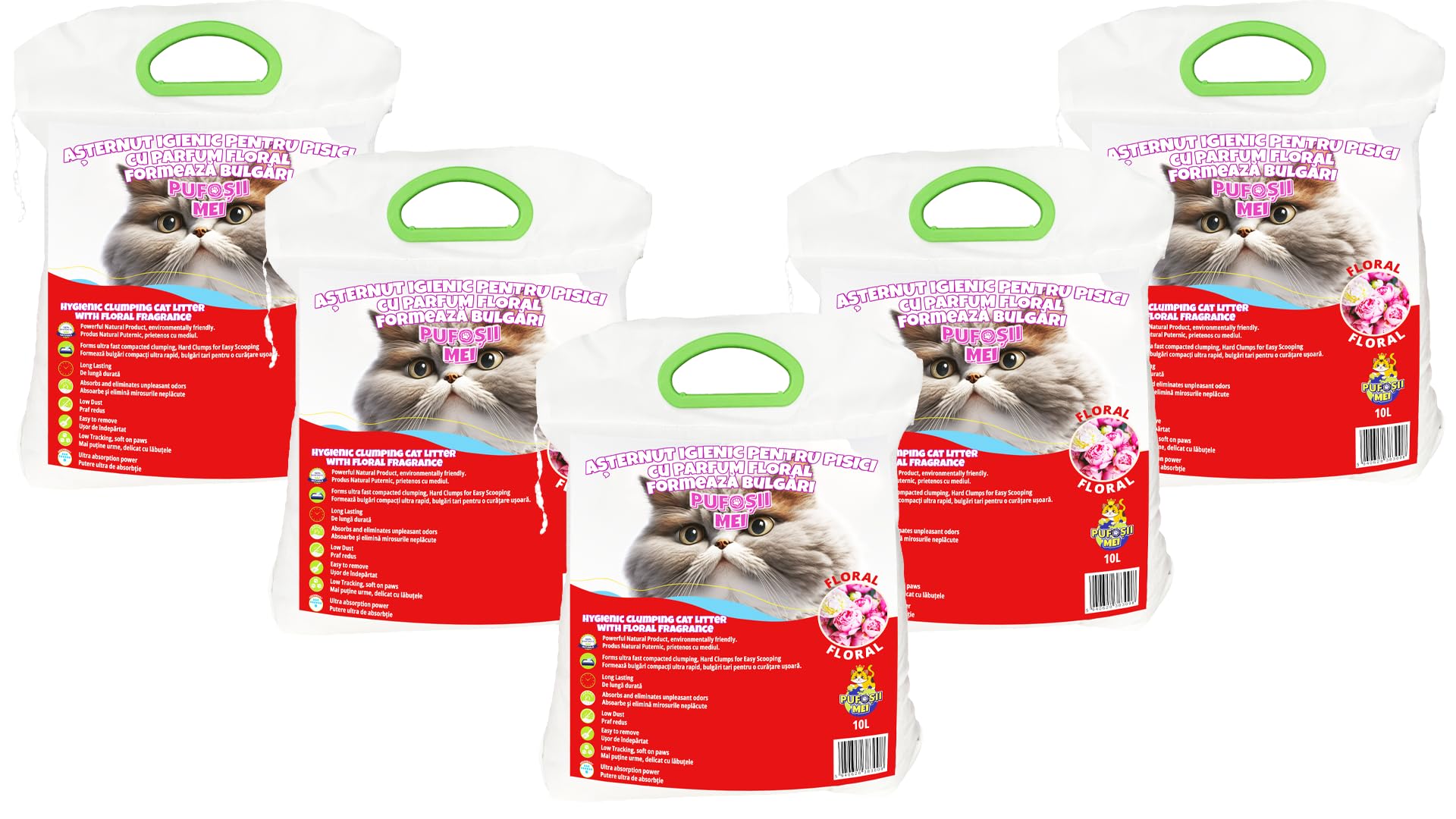 Litière agglomérante chat parfum floral ultra absorbante 50L