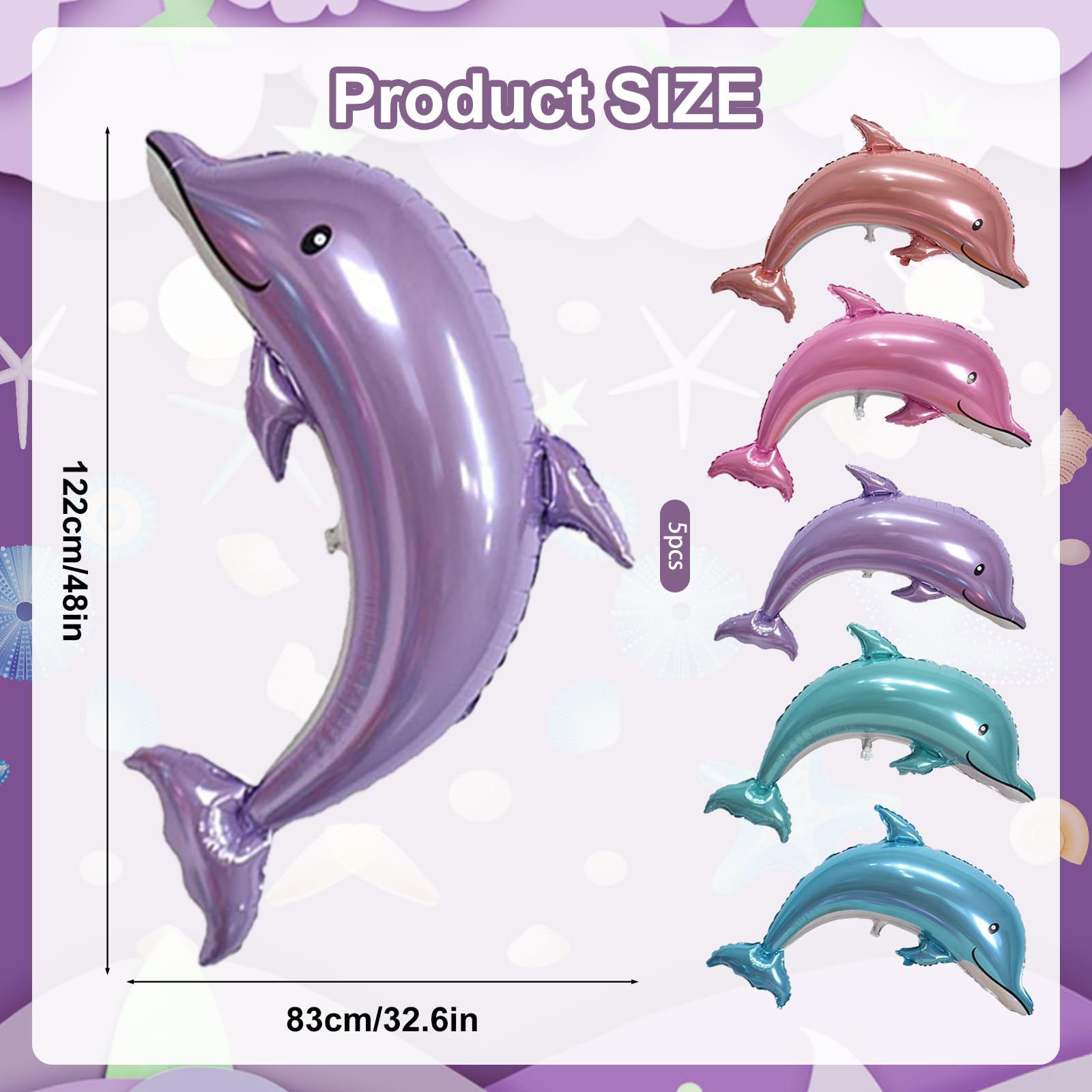 Palloncino In Foil 14" Mini Shape Delfino 35 Cm - Foto 3