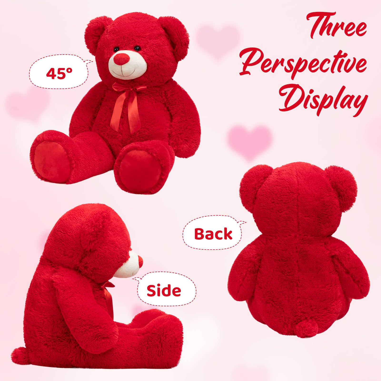 WENMOTDY Huge Teddy Bear Stuffed Animal Giant Teddy Bear Plush