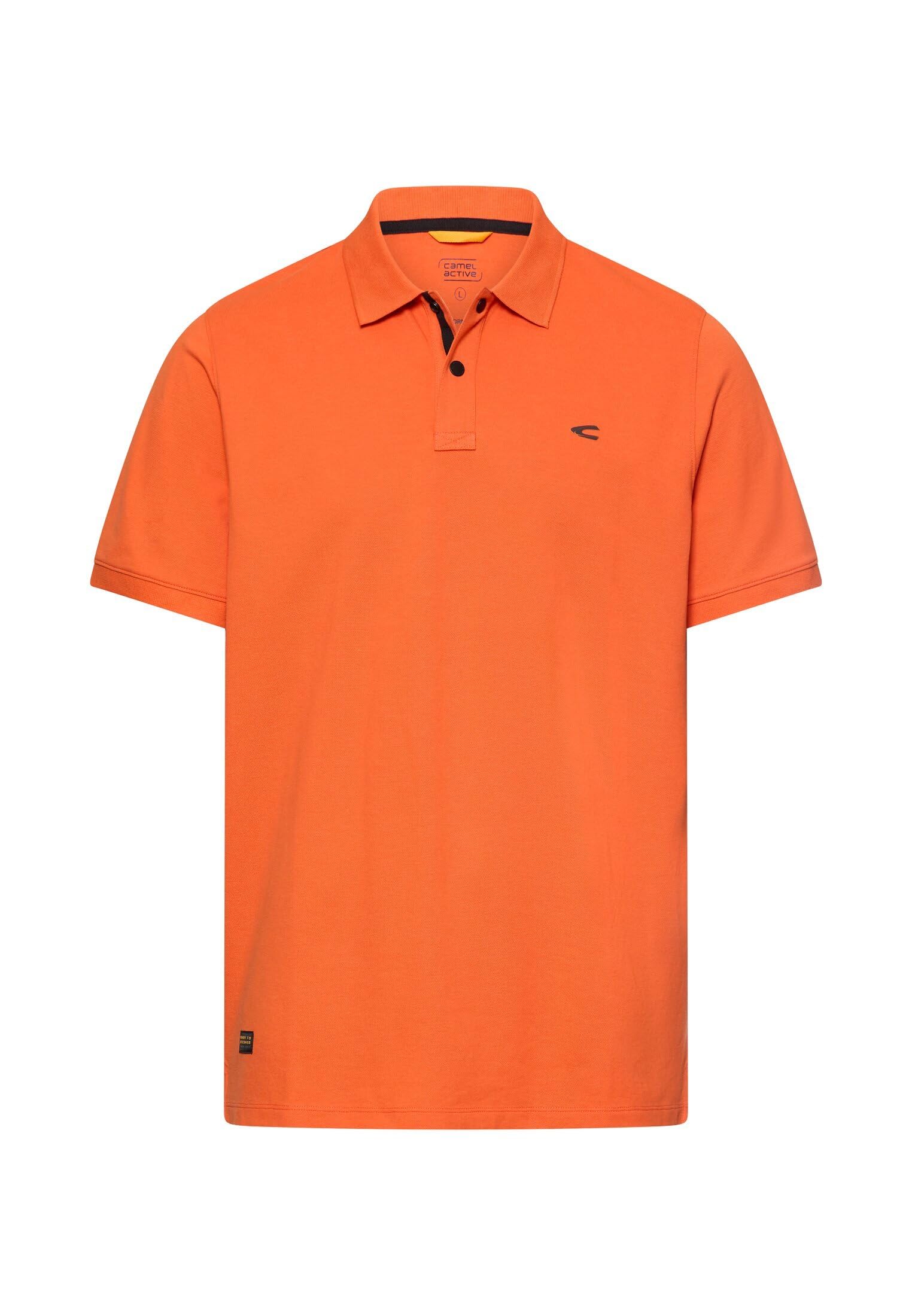 camel active Herren Poloshirt mit Druckknöpfen Orange, Menswear-XXL