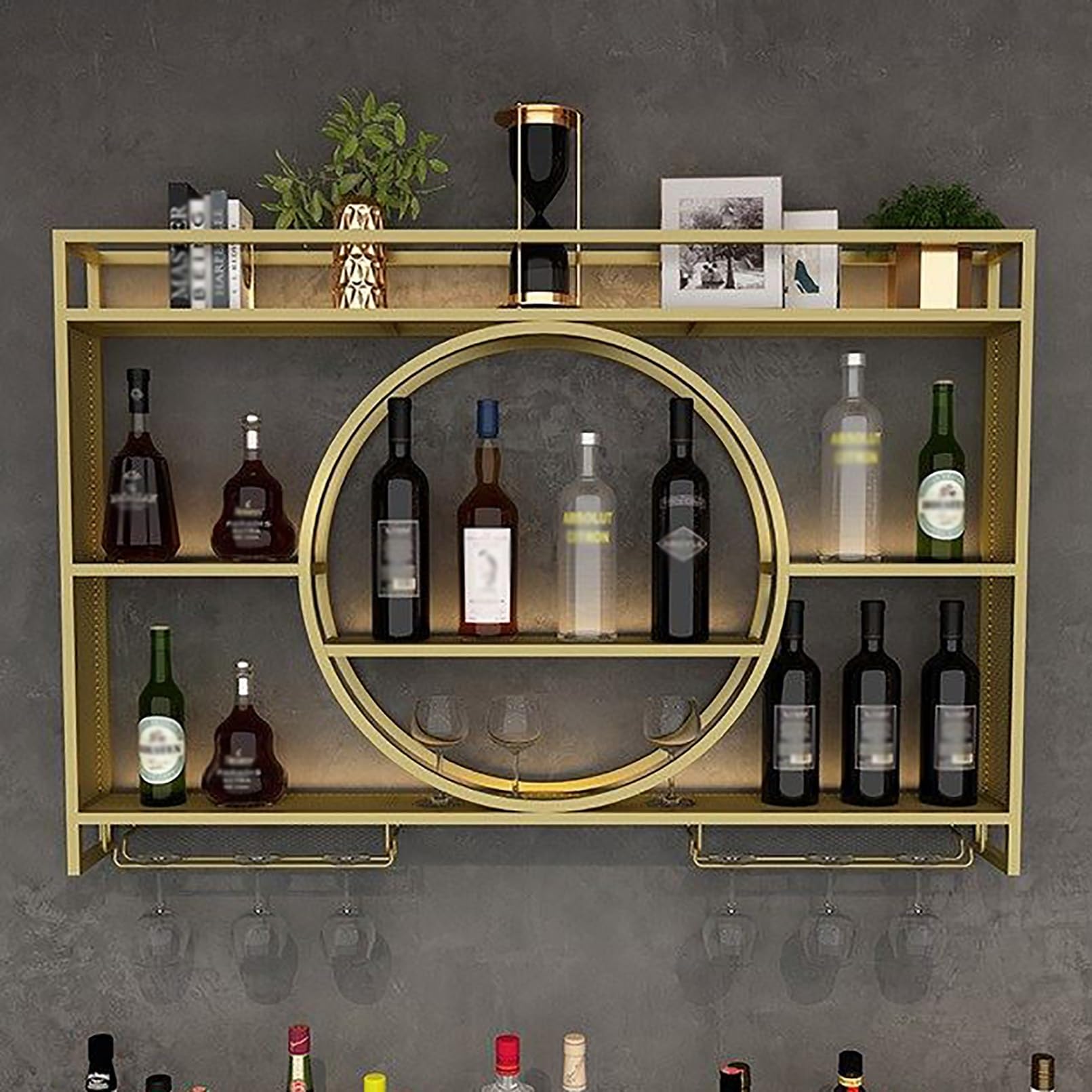 Étagère à bouteilles de vin en métal pour optimiser vos petits espaces de bar