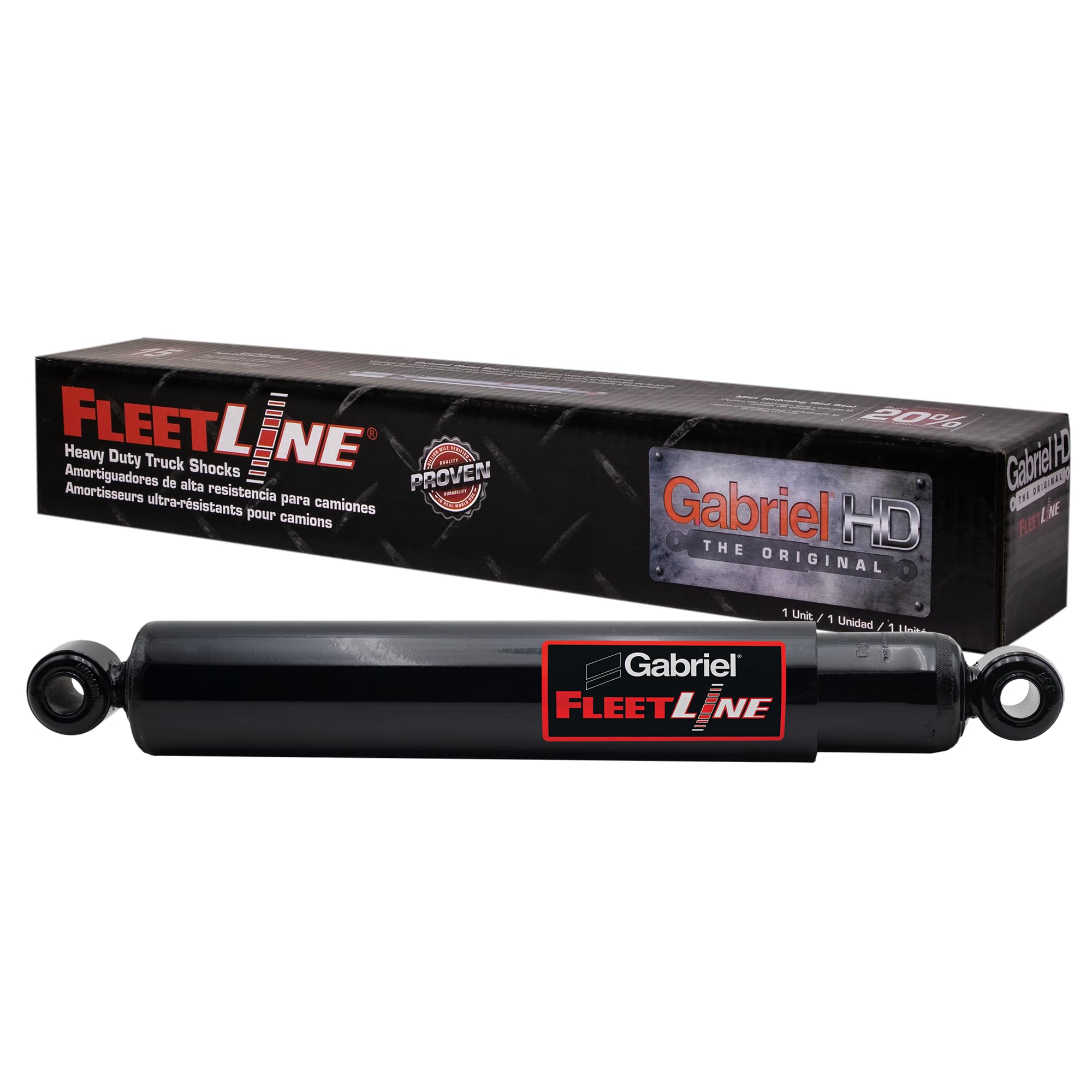 Gabriel 85972 FleetLine HD Truck Front Shocks Fits 10 Mack LE, 10-16 Mack LEU, 19-24 Mack LR, 08-19 Mack MRU, 18-21 Mack TerraPro; OEM# 21002497, 14QK-3115M, 14QK3115M, 925222