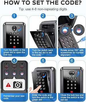 Mohard Key Safe Wall Mounted, 12 Digit Combination Keysafe Outdoor