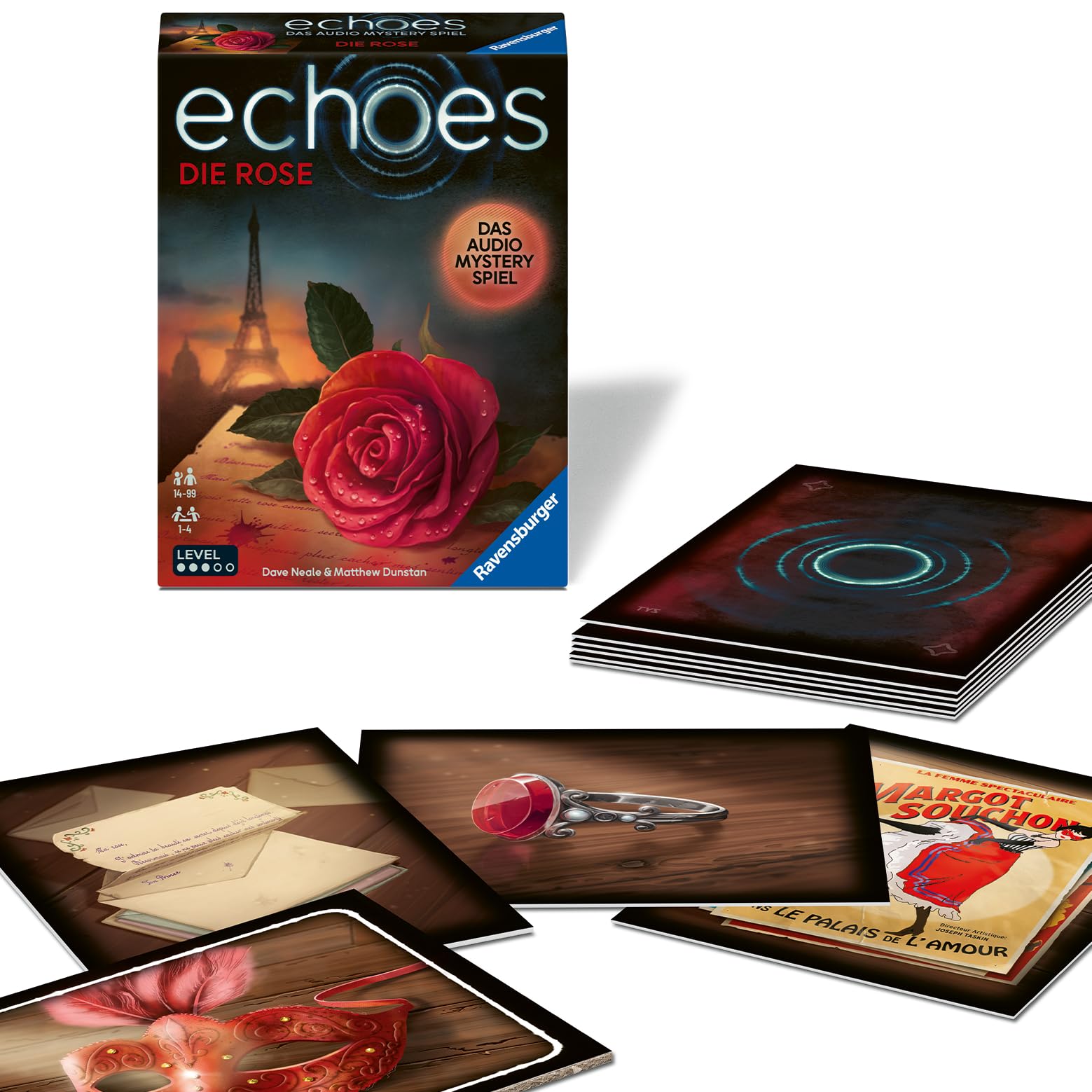 Ravensburger 25102 - Echoes Die Rose - Hörspiel, Gesellschaftsspiel für Erwachsene und Jugendliche ab 14 Jahren, kleine Geschenke