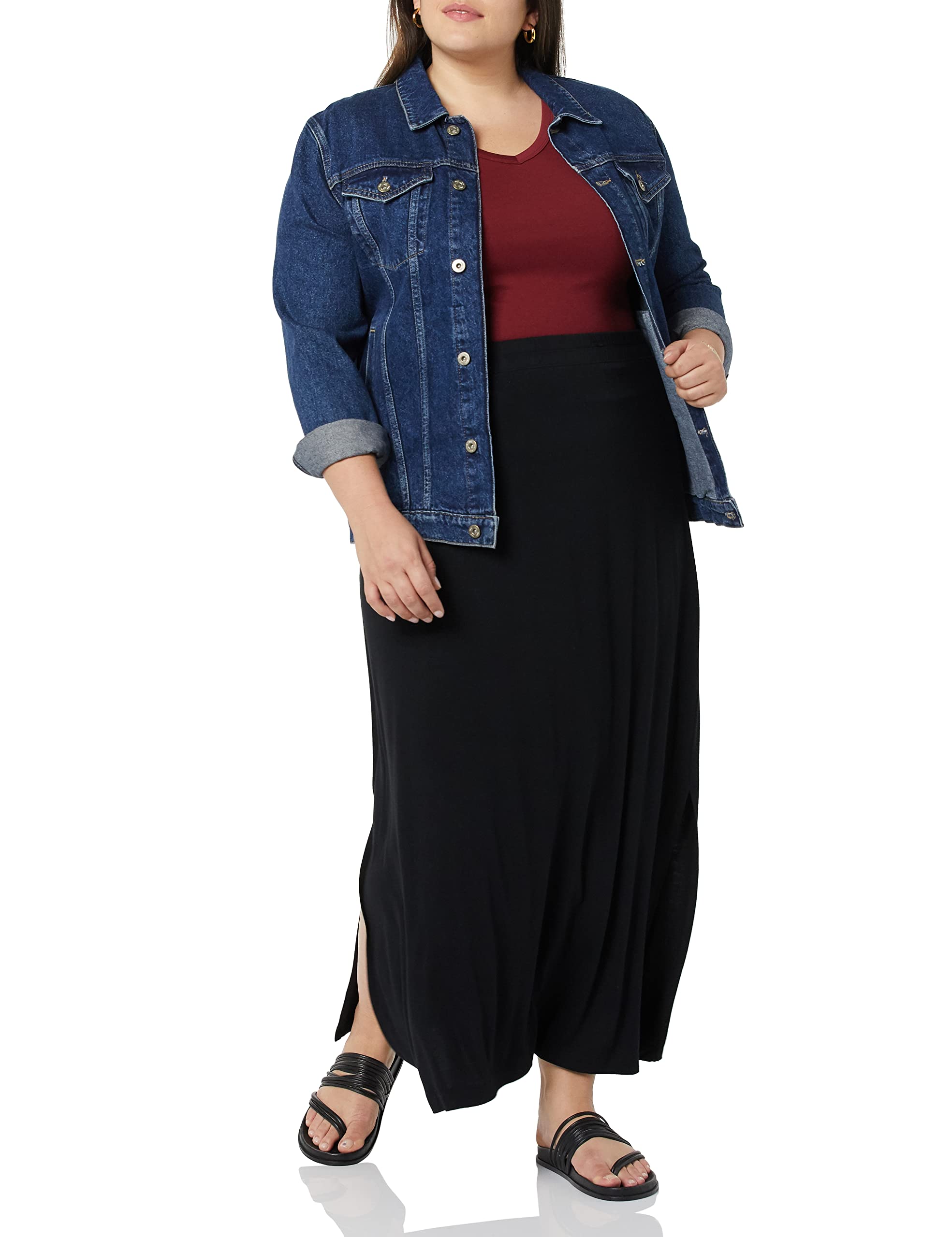 Amazon Essentials Mujer Falda Larga en Punto Ligero