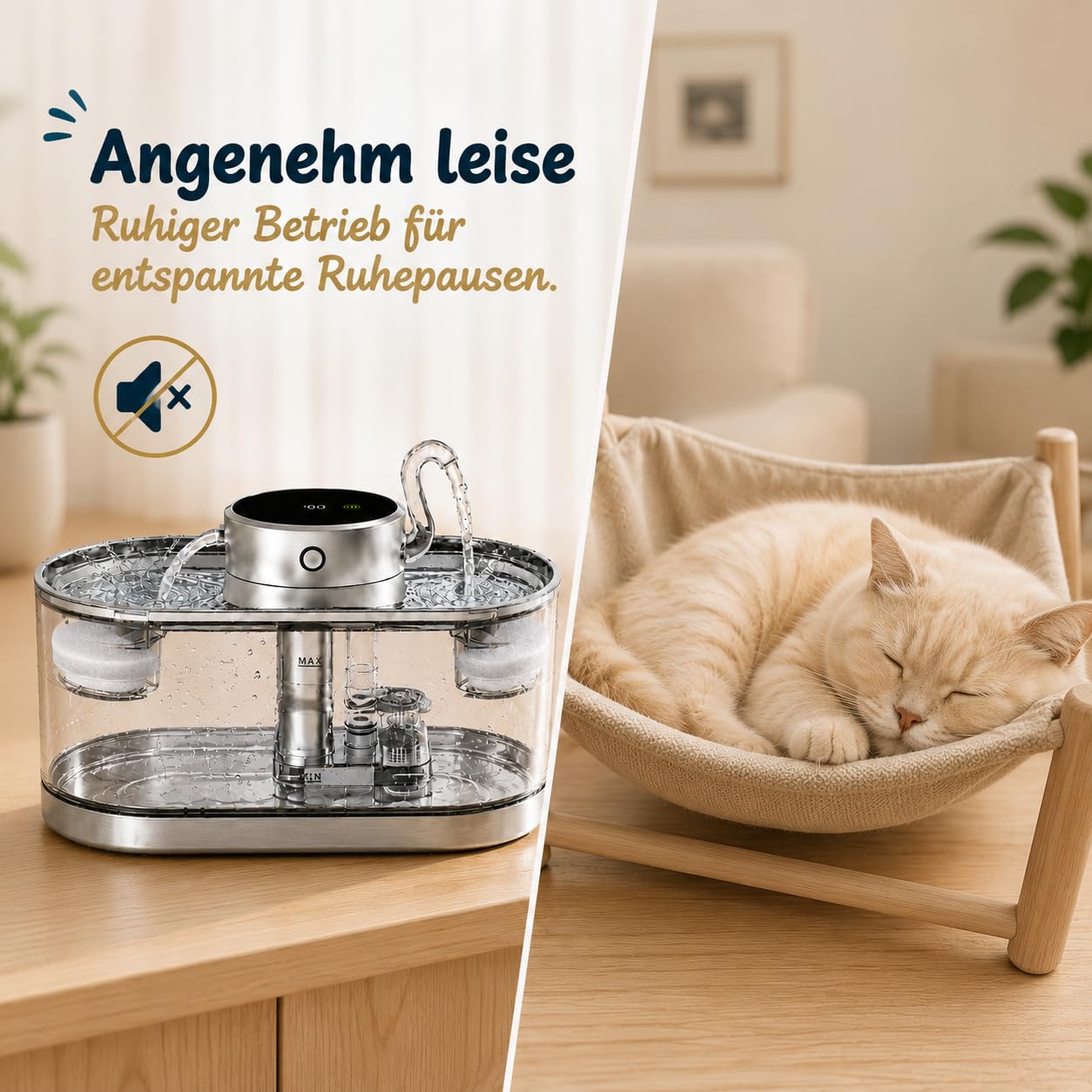 Fuente inalámbrica para gatos de 3 L con batería y detector de movimiento, fuente de agua para gatos de acero inoxidable, silenciosa fuente para gatos con filtro de carbón activo, fuente de agua para