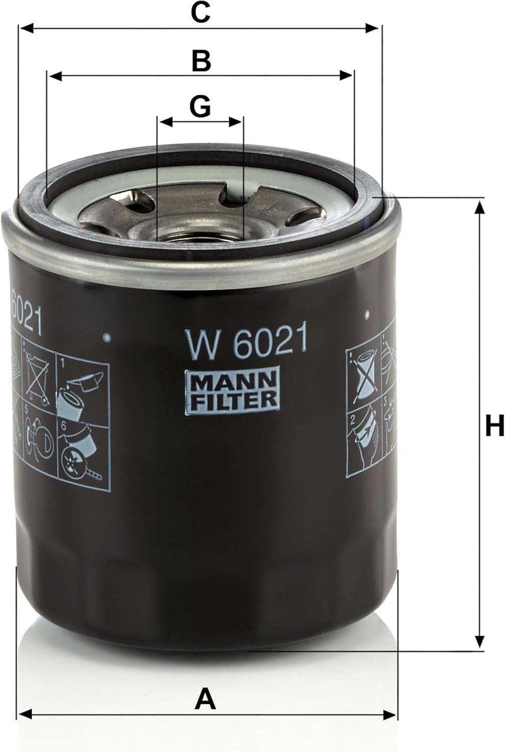 MANN-FILTER W 6021 Oil Filter – for Cars + Commerce Vehicles