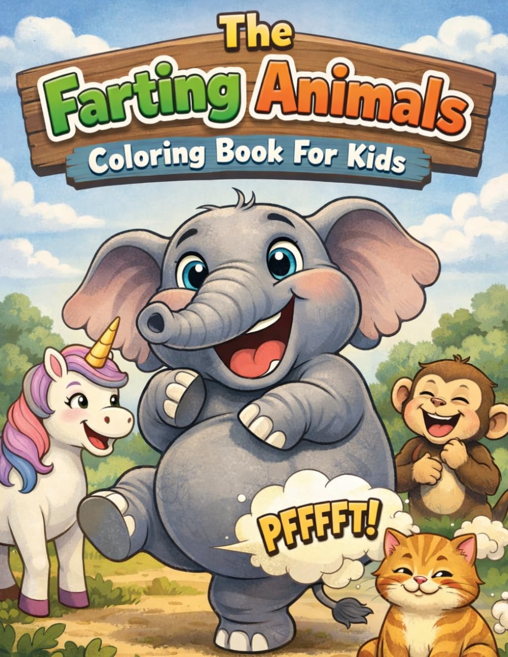 The Farting Coloring Book for All Ages , Stress Relief: Hilarious and Silly Animal Coloring Pages for Boys & Girls – Fun, Easy, and Giggle-Inducing ... Gift For Kids, Birthdays, Holidays, or Travel
