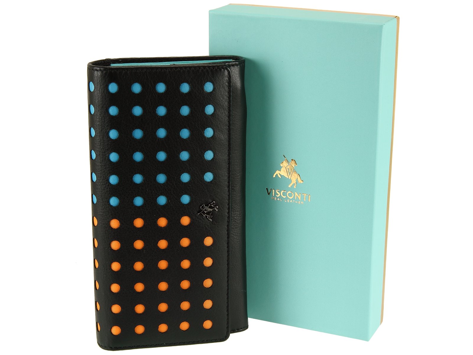 Visconti DOT2, grand portefeuille noir noir, noir, L