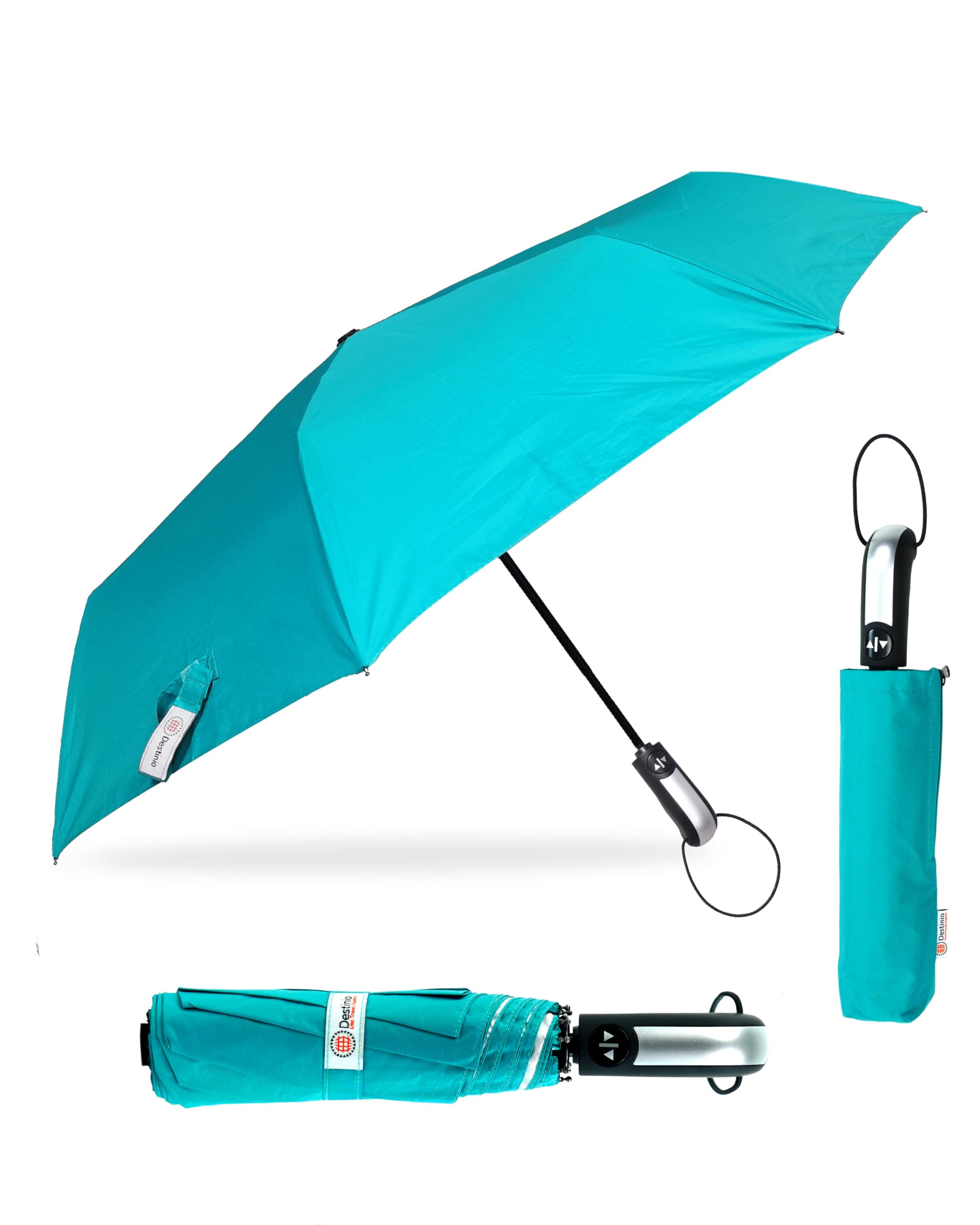 Destinio Umbrella for Women, Umbrella for Men - Automatic 3 Fold Windproof with Travel Cover with Auto Open and Close
